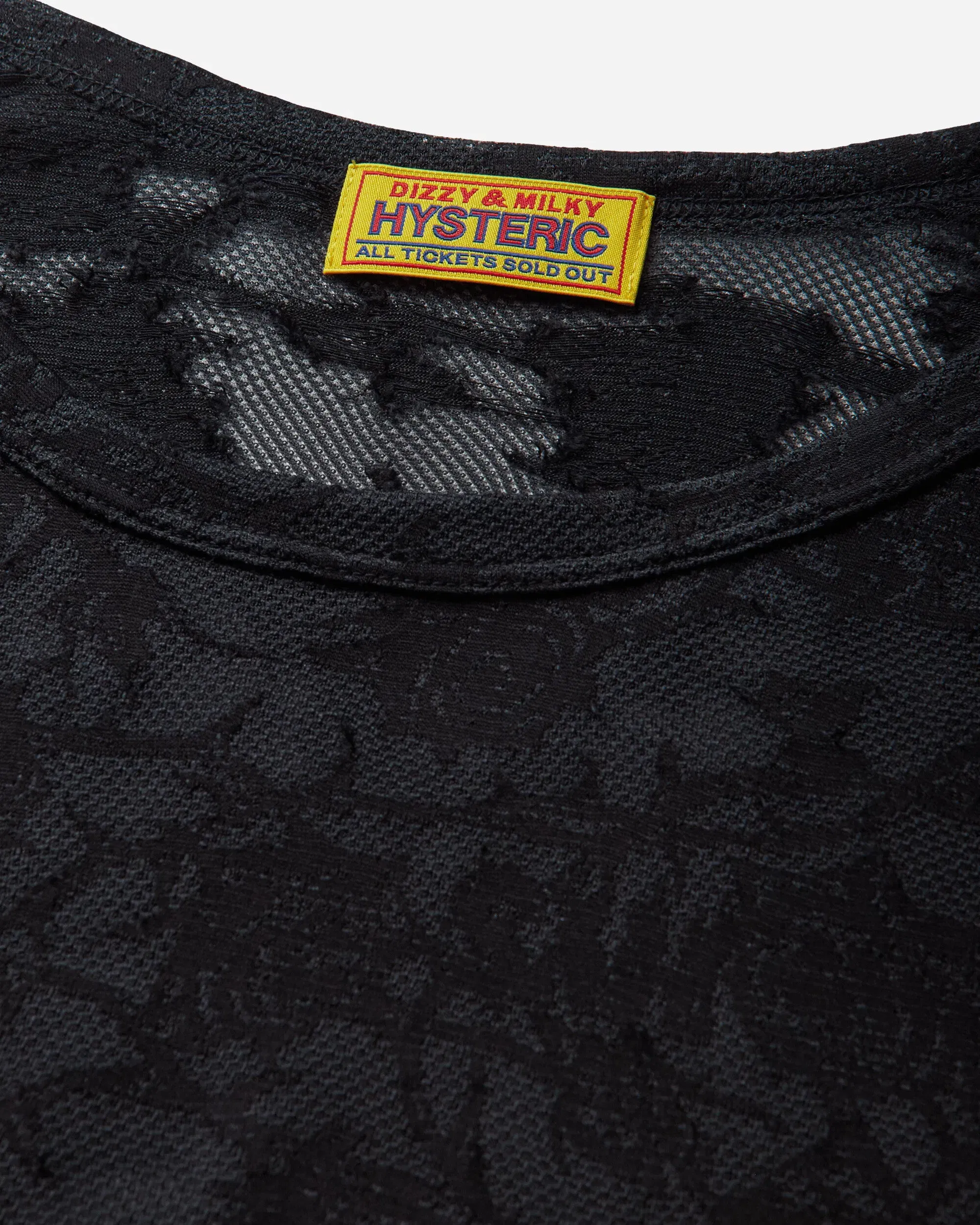 Hysteric Glamour Women's Hysteric Rose Jacquard Baby T-Shirt Black