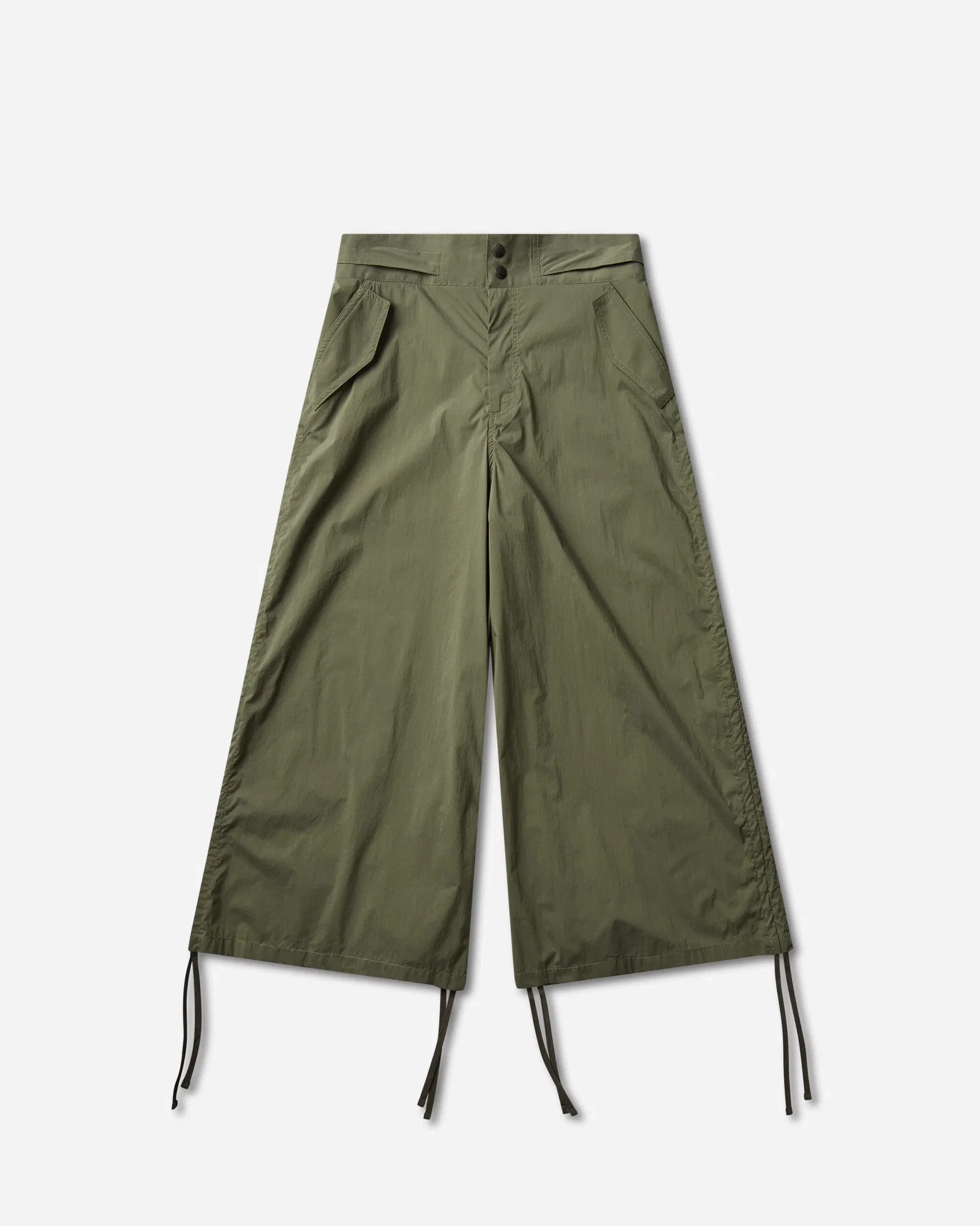 Hysteric Glamour Women's Side-Gathered Military Pants Khaki