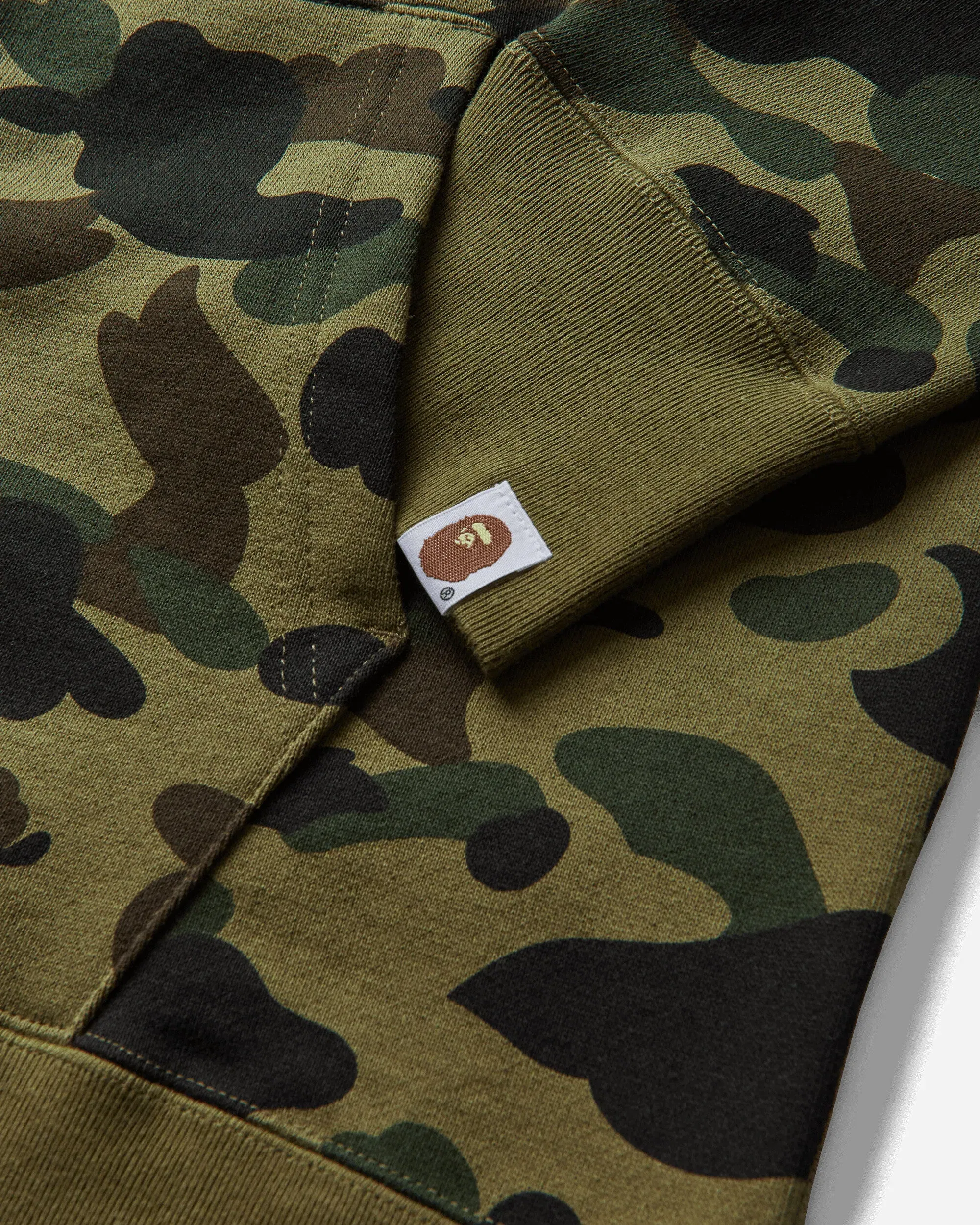 BAPE Men's 1st Camo Shark Full Zip Hoodie Green