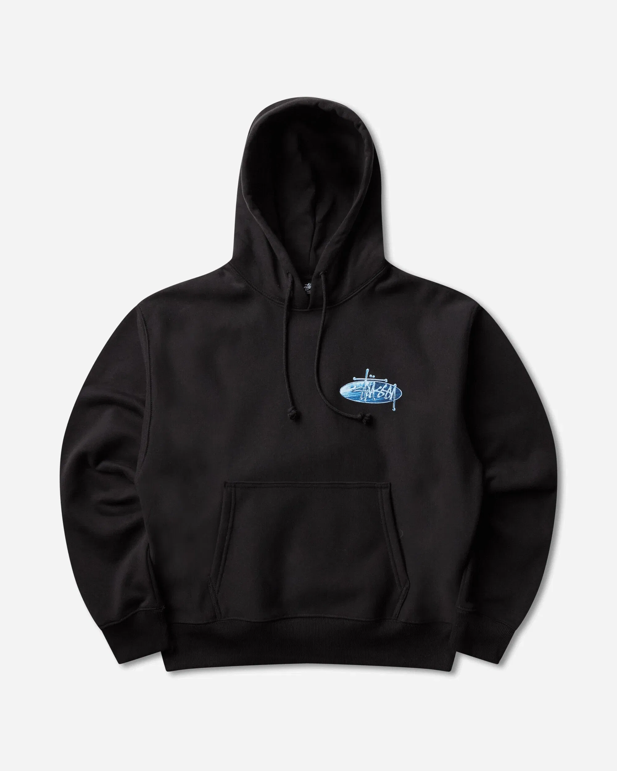 Stussy Wave Oval Hoodie Black