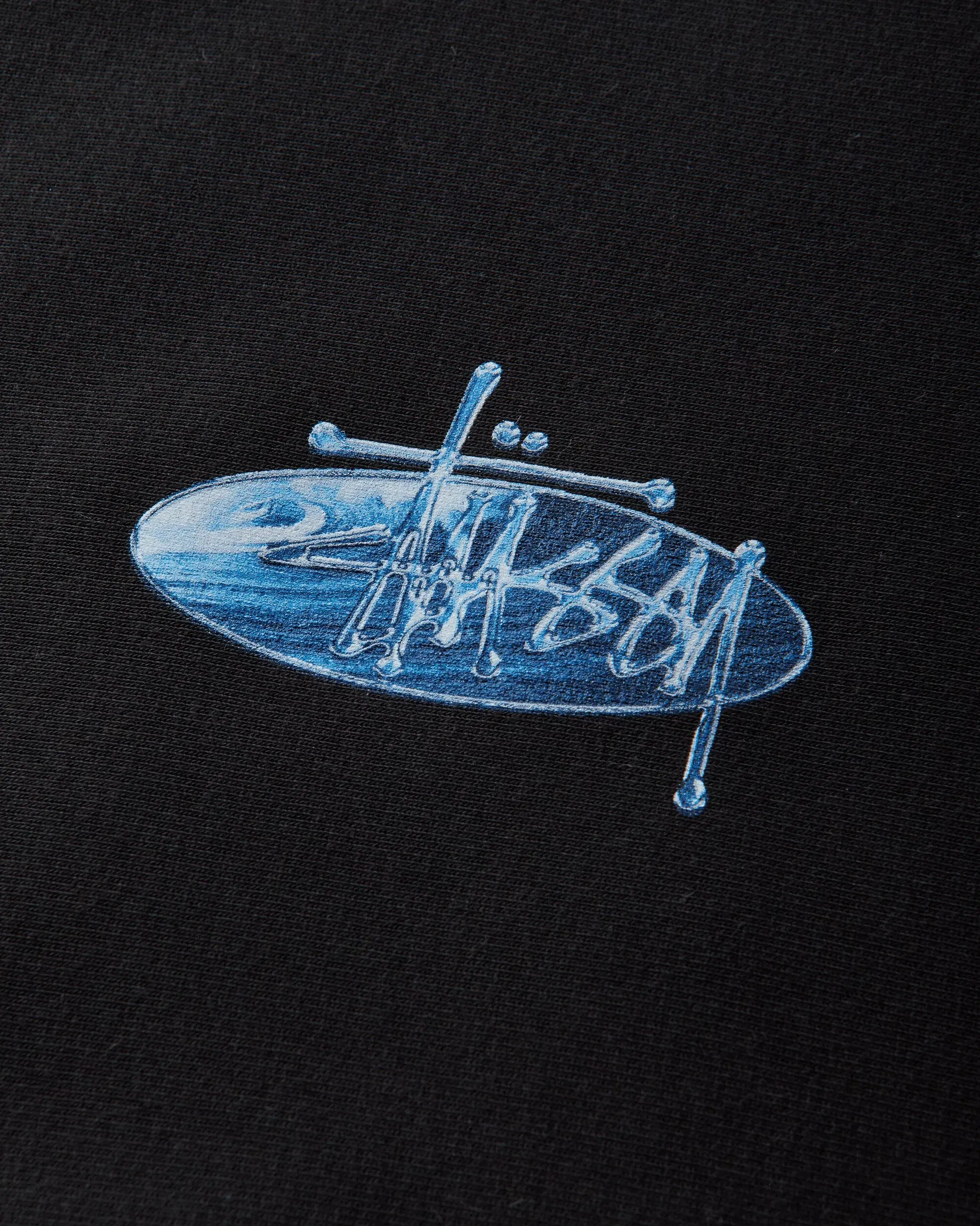 Stussy Wave Oval Hoodie Black