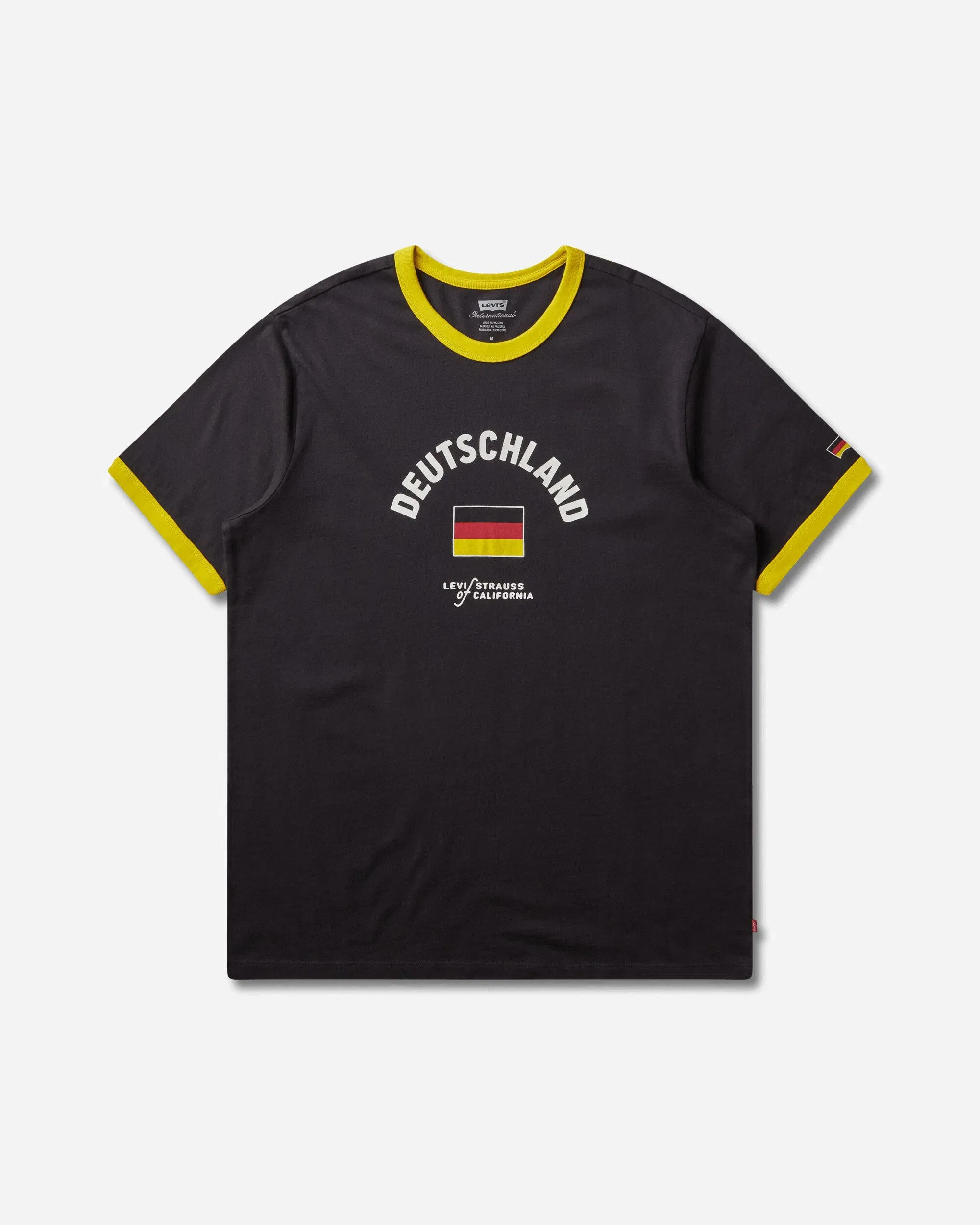 Levi's Men's Deutschland Ringer T-Shirt Black