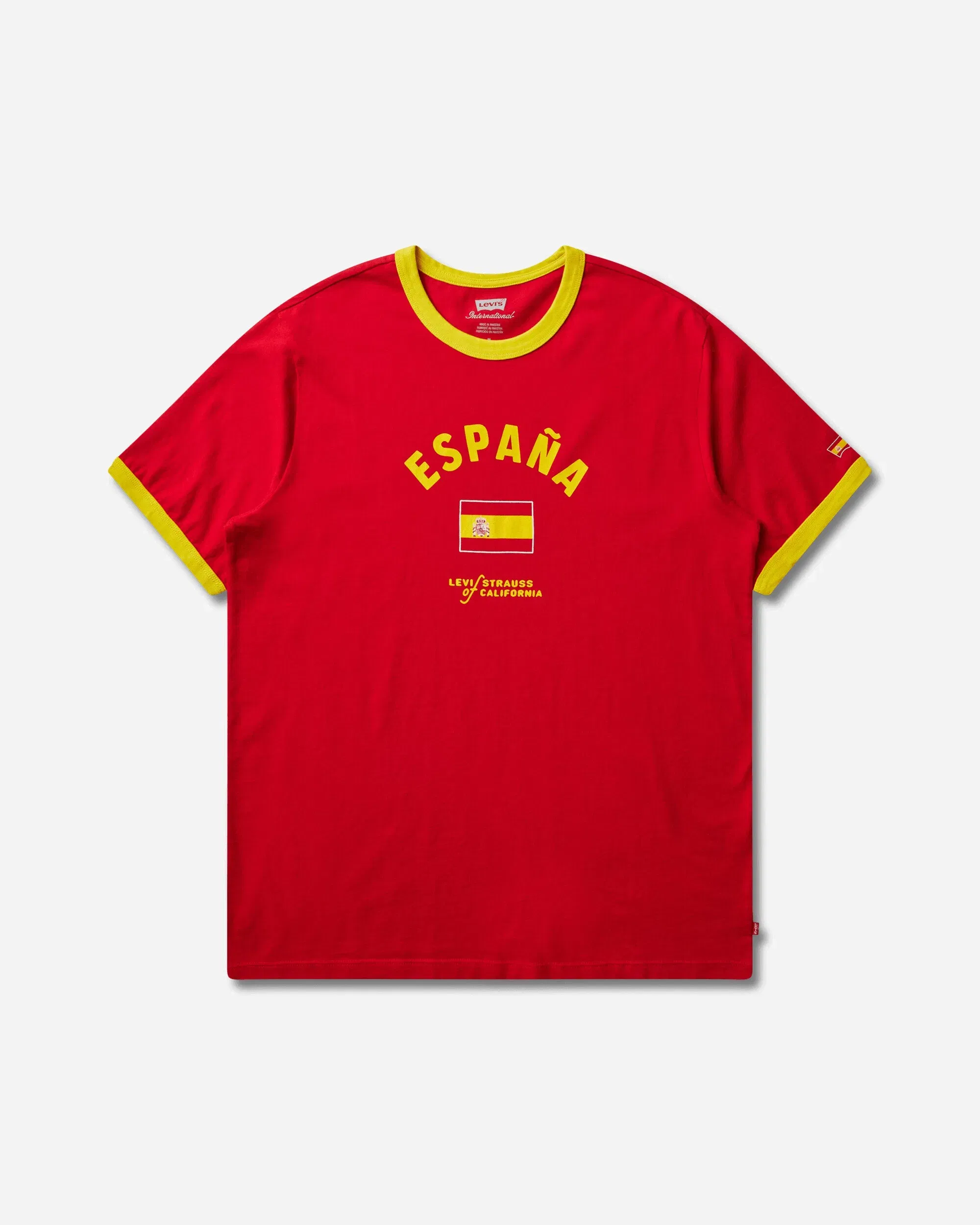 Levi's Men's Spain Ringer T-Shirt Red