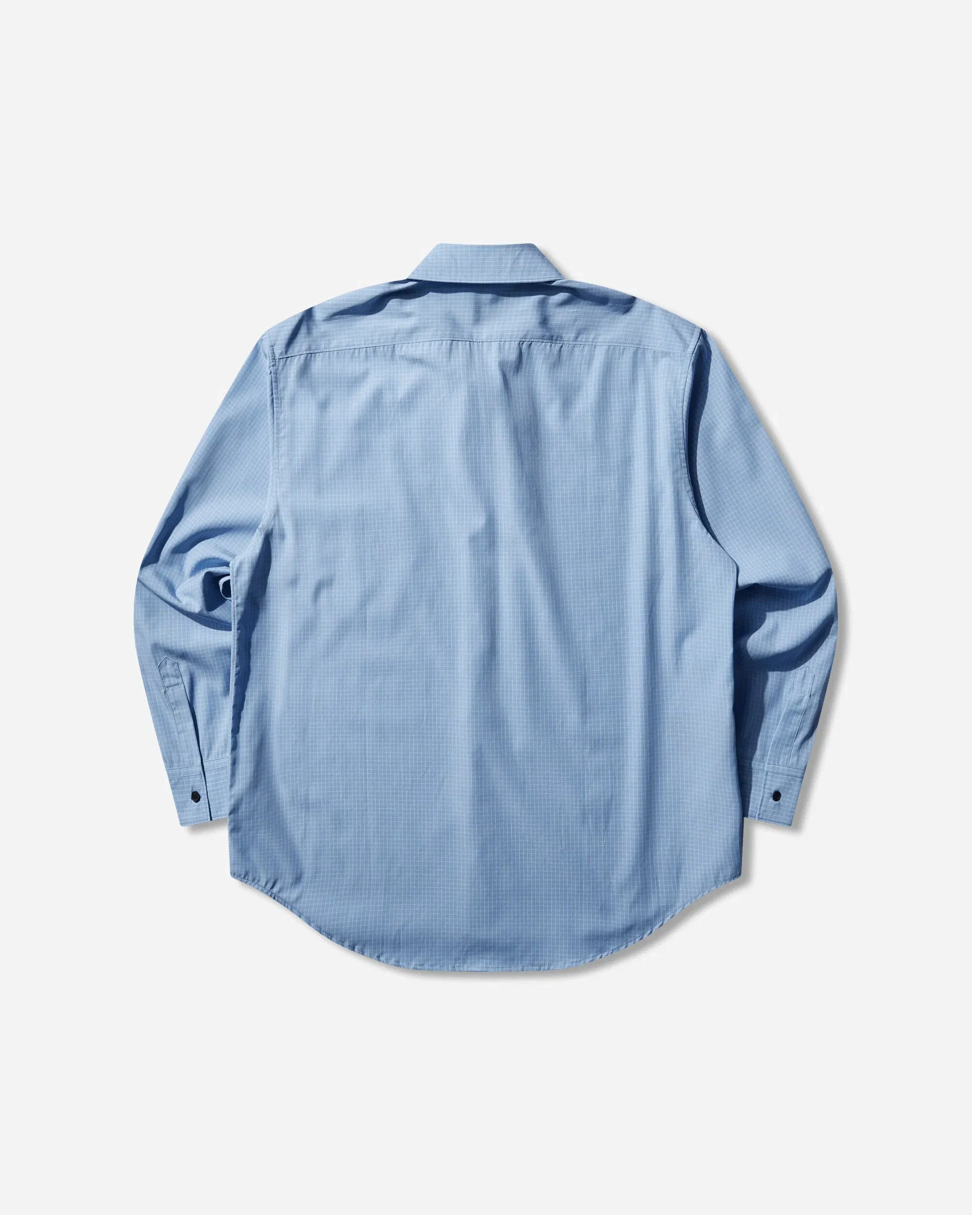 GR10K Men's 21000 Replicated Longsleeve Shirt Check Light Blue