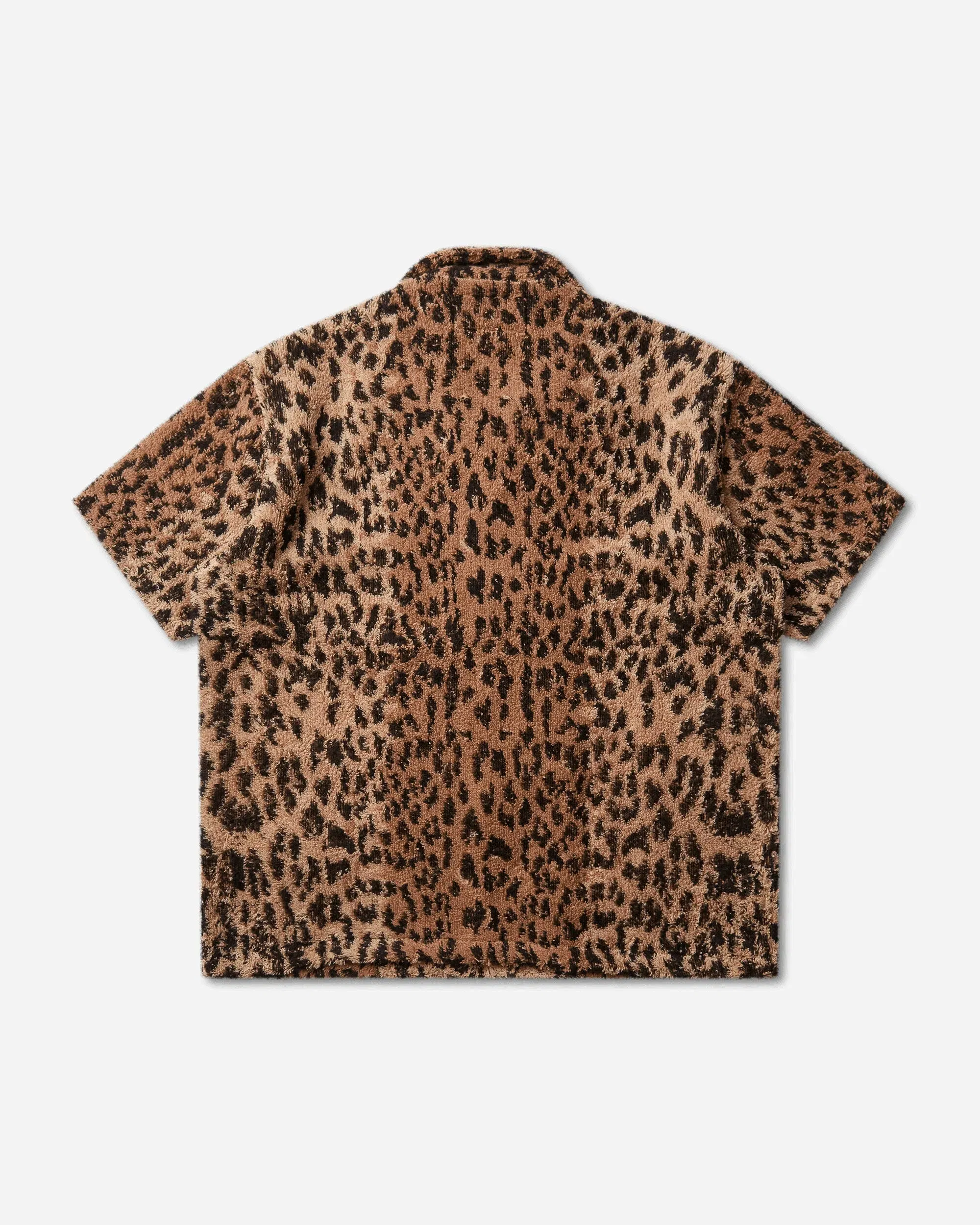 Neighborhood Men's Hippopotamus Terry Cloth Shortsleeve Shirt Leopard