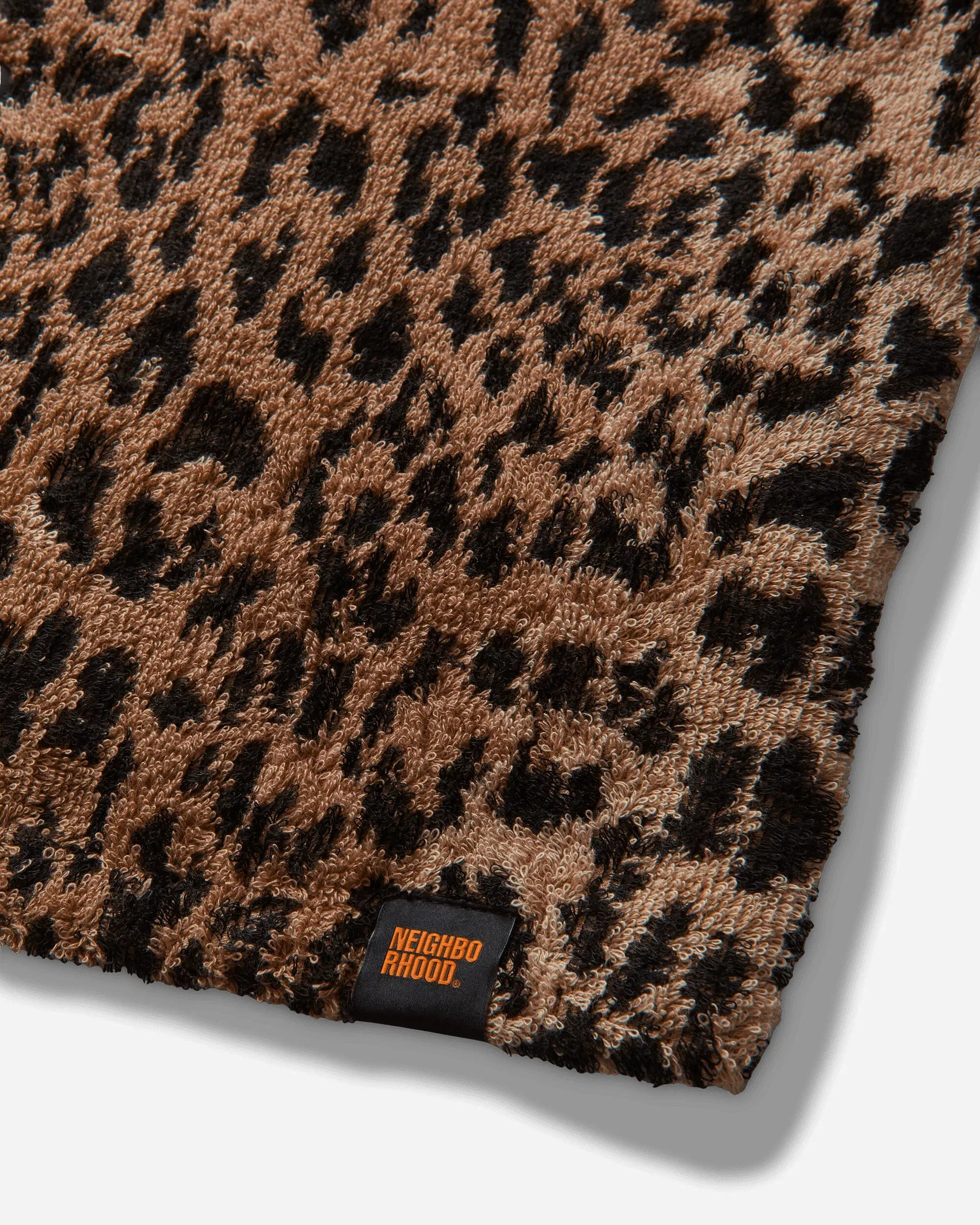 Neighborhood Men's Hippopotamus Terry Cloth Shortsleeve Shirt Leopard