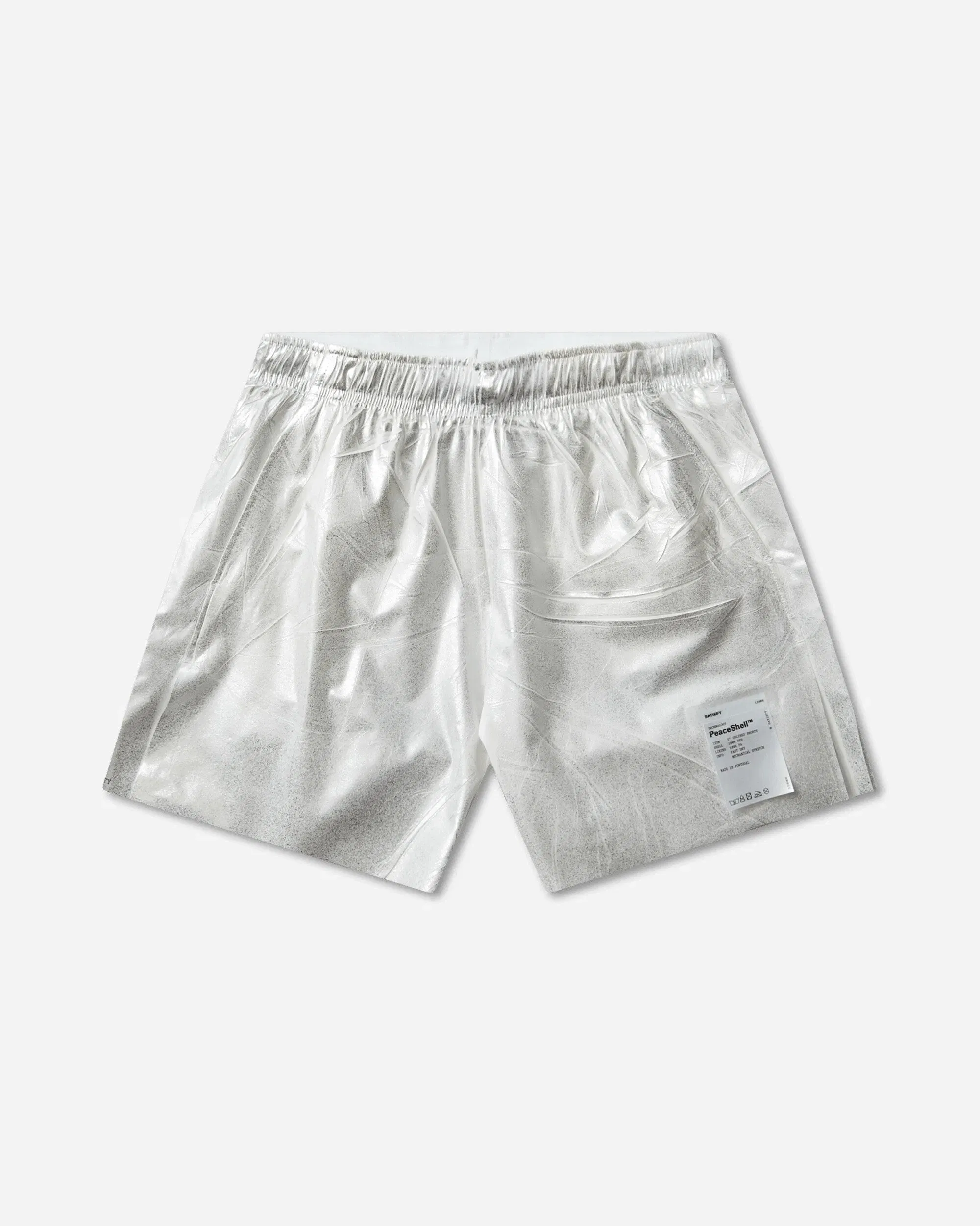 Satisfy Men's PeaceShell 5in Unlined Shorts Silver Foil