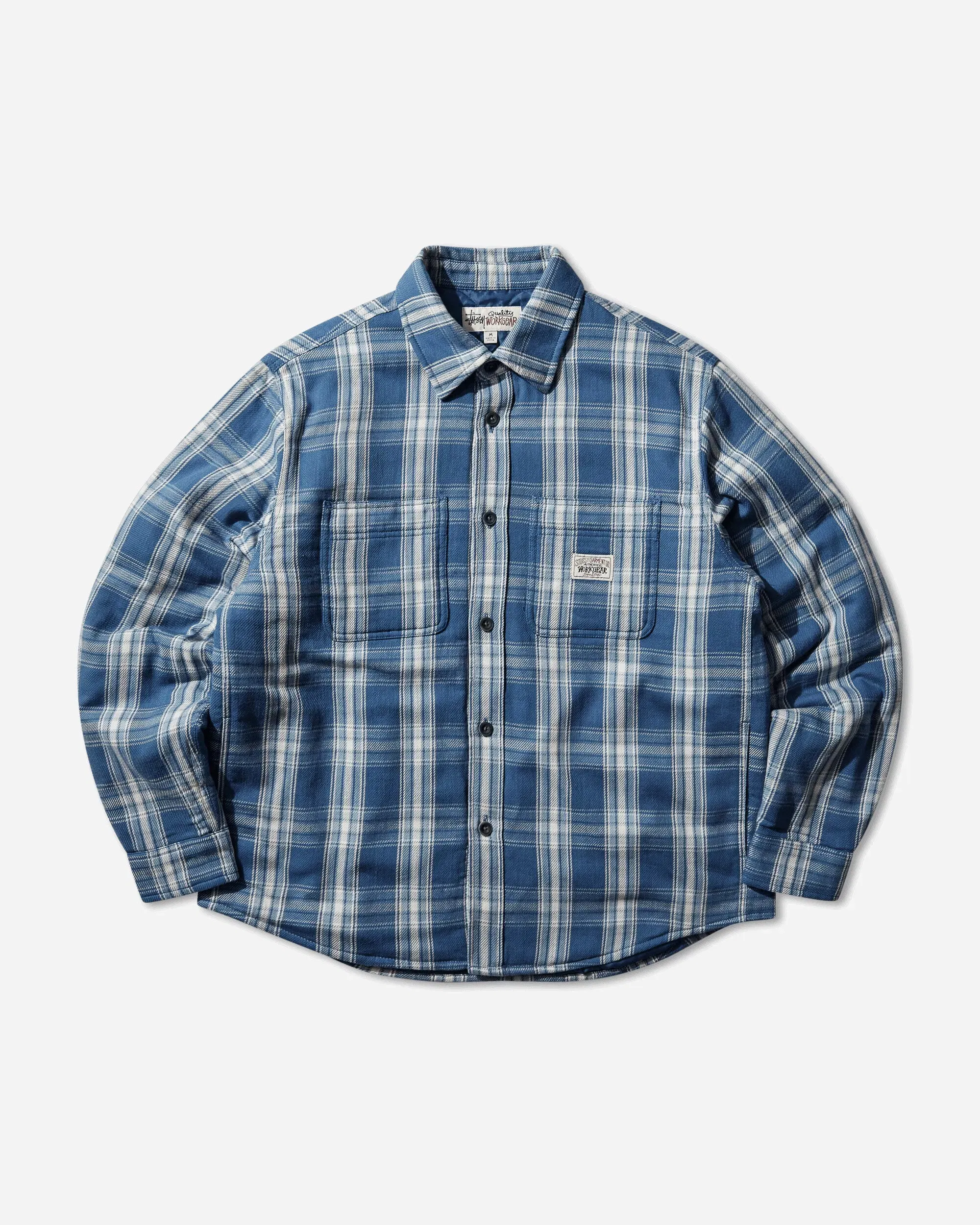 Stussy Lau Plaid Shirt Jacket Blue
