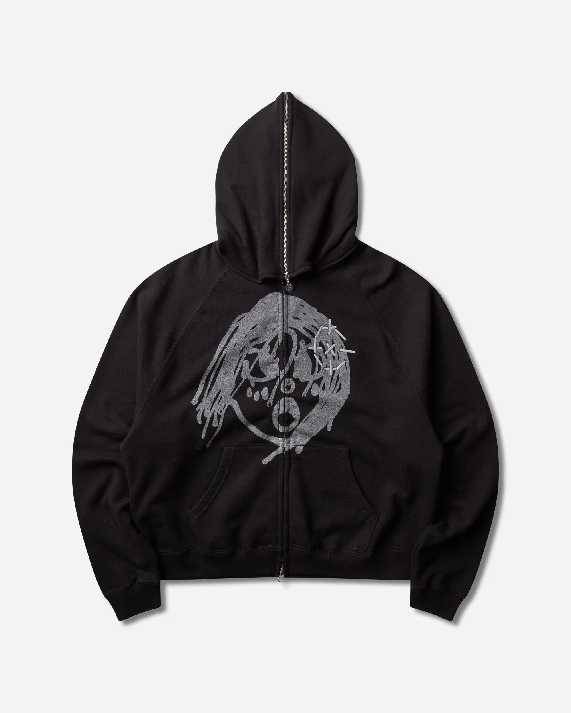 CHITO Men's Reflective Finesse Pup Full Zip After Hoodie Black