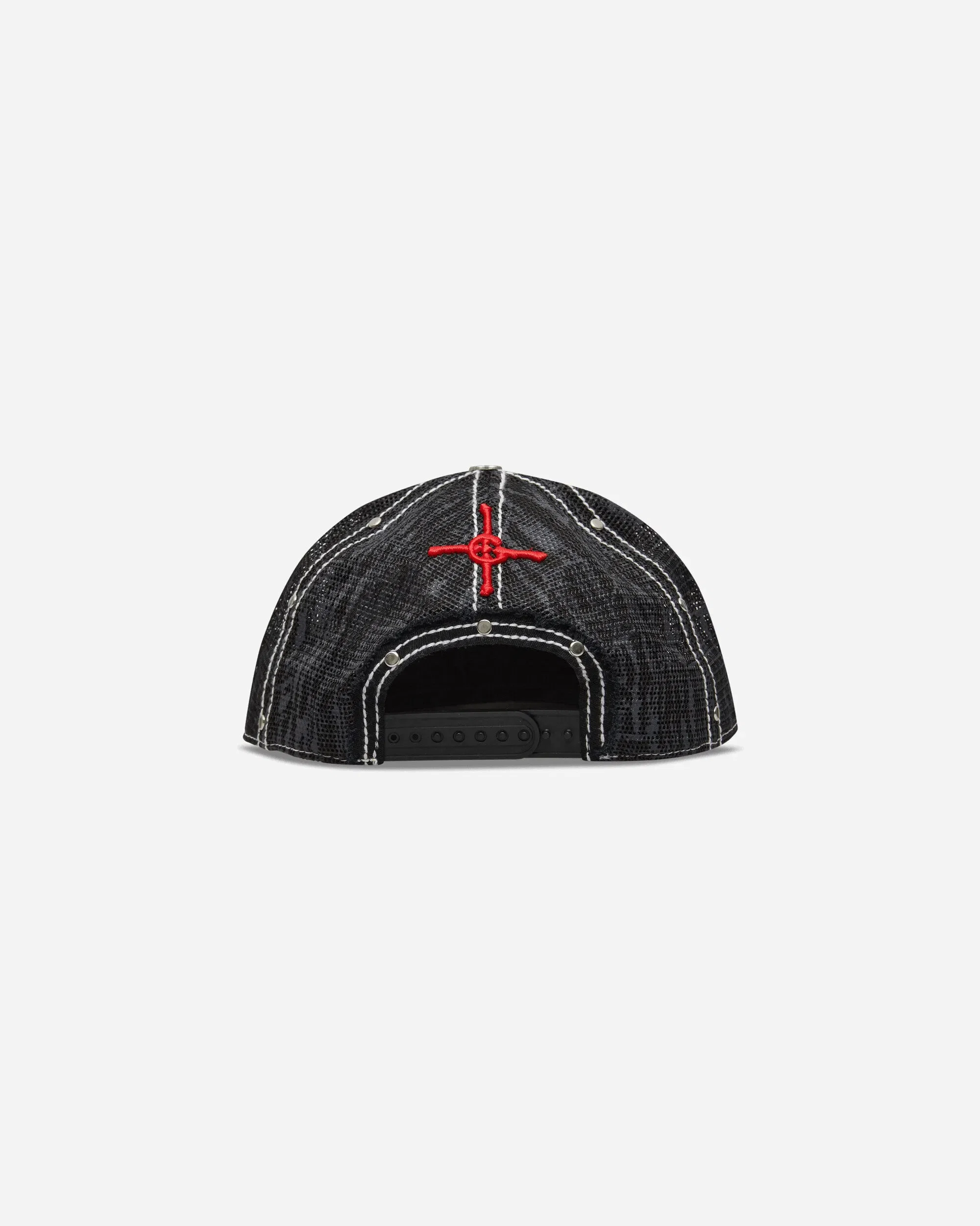 CHITO Double Seahorse Patch Mesh Back Cap Black
