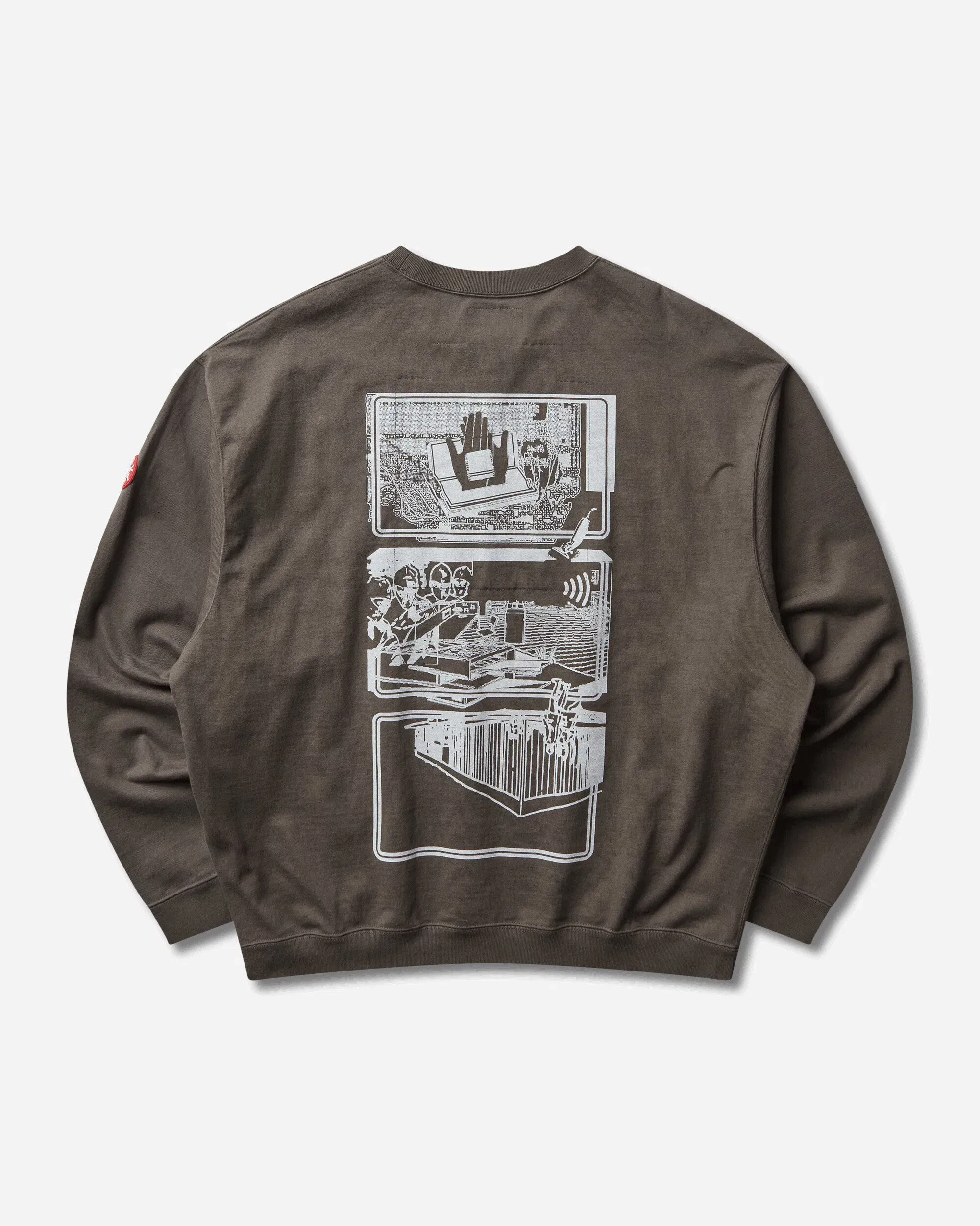 Cav Empt Men's MD Clean Room Light Big Crewneck Sweatshirt Charcoal
