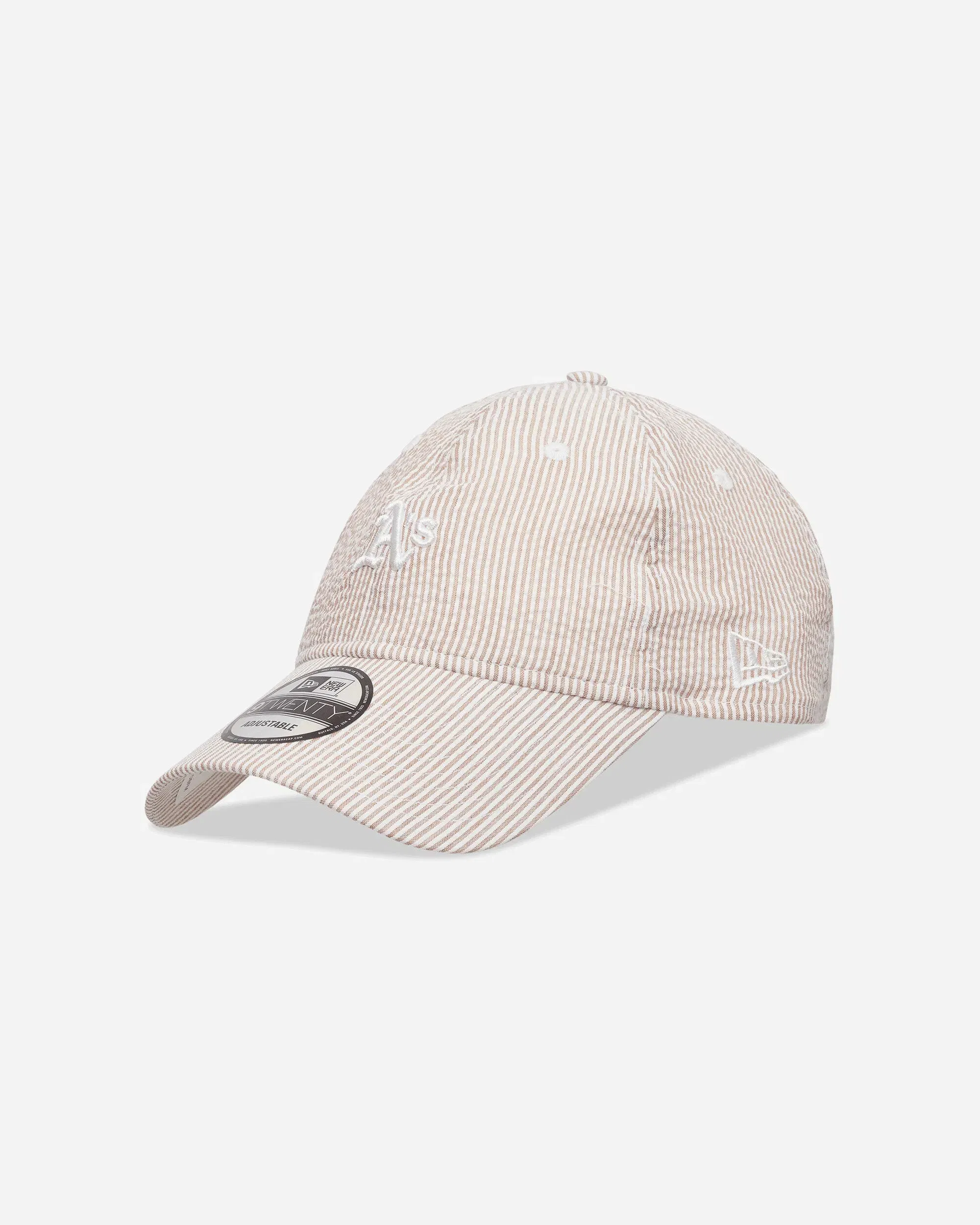 New Era Athletics MLB Seersucker 9TWENTY Adjustable Cap Light Beige