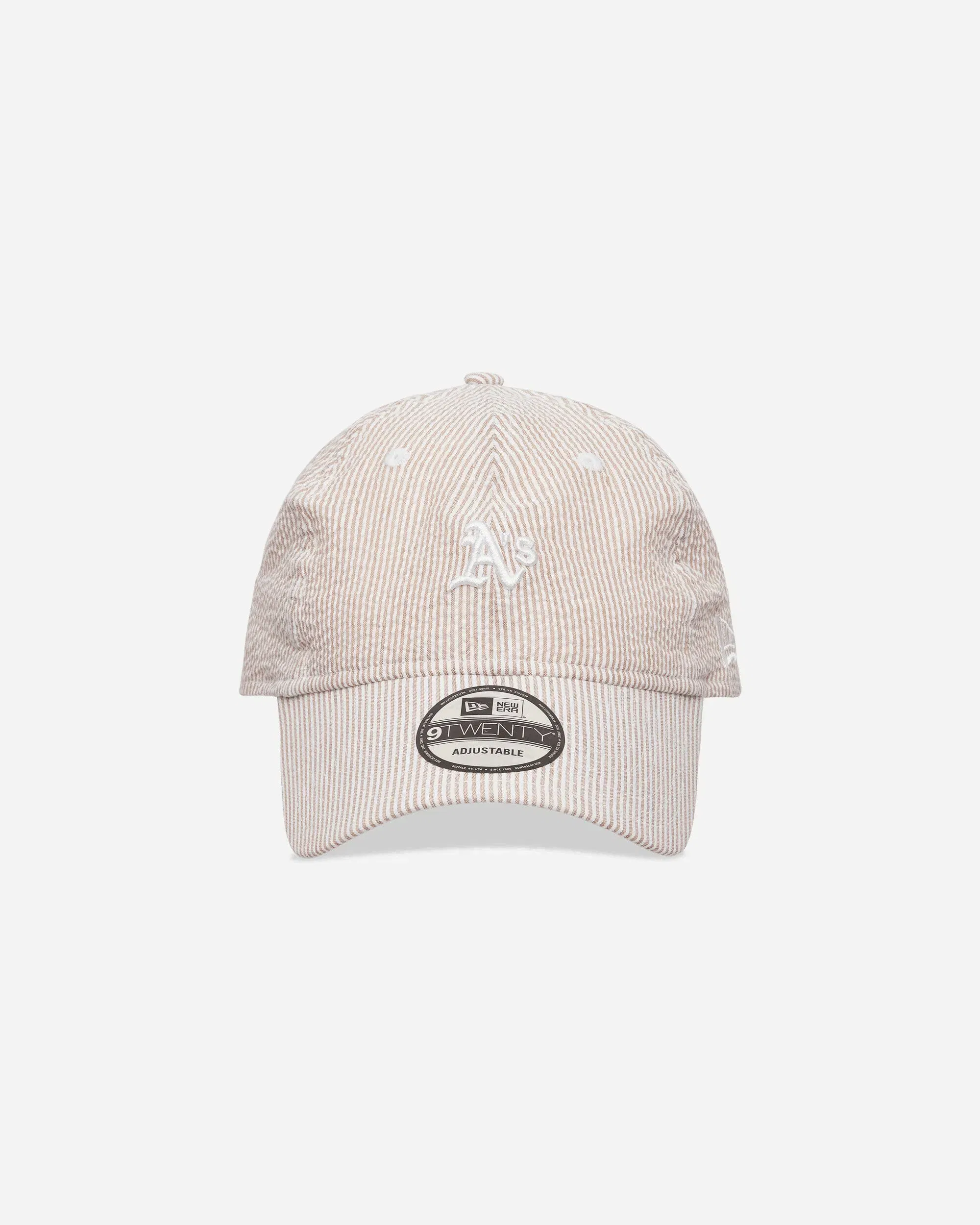 New Era Athletics MLB Seersucker 9TWENTY Adjustable Cap Light Beige