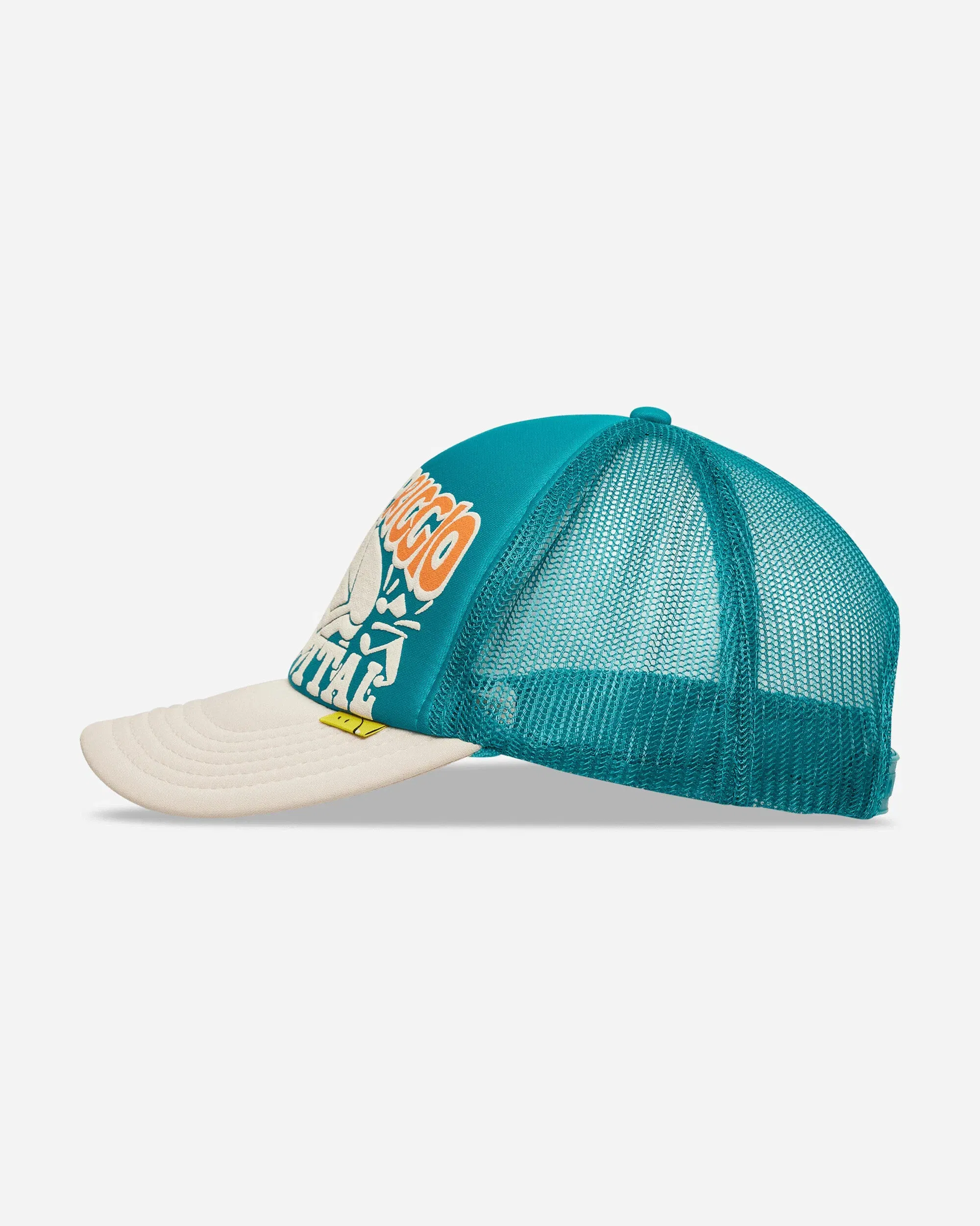 KAPITAL Life Kapriccio Track Cap Turquoise / Ecru
