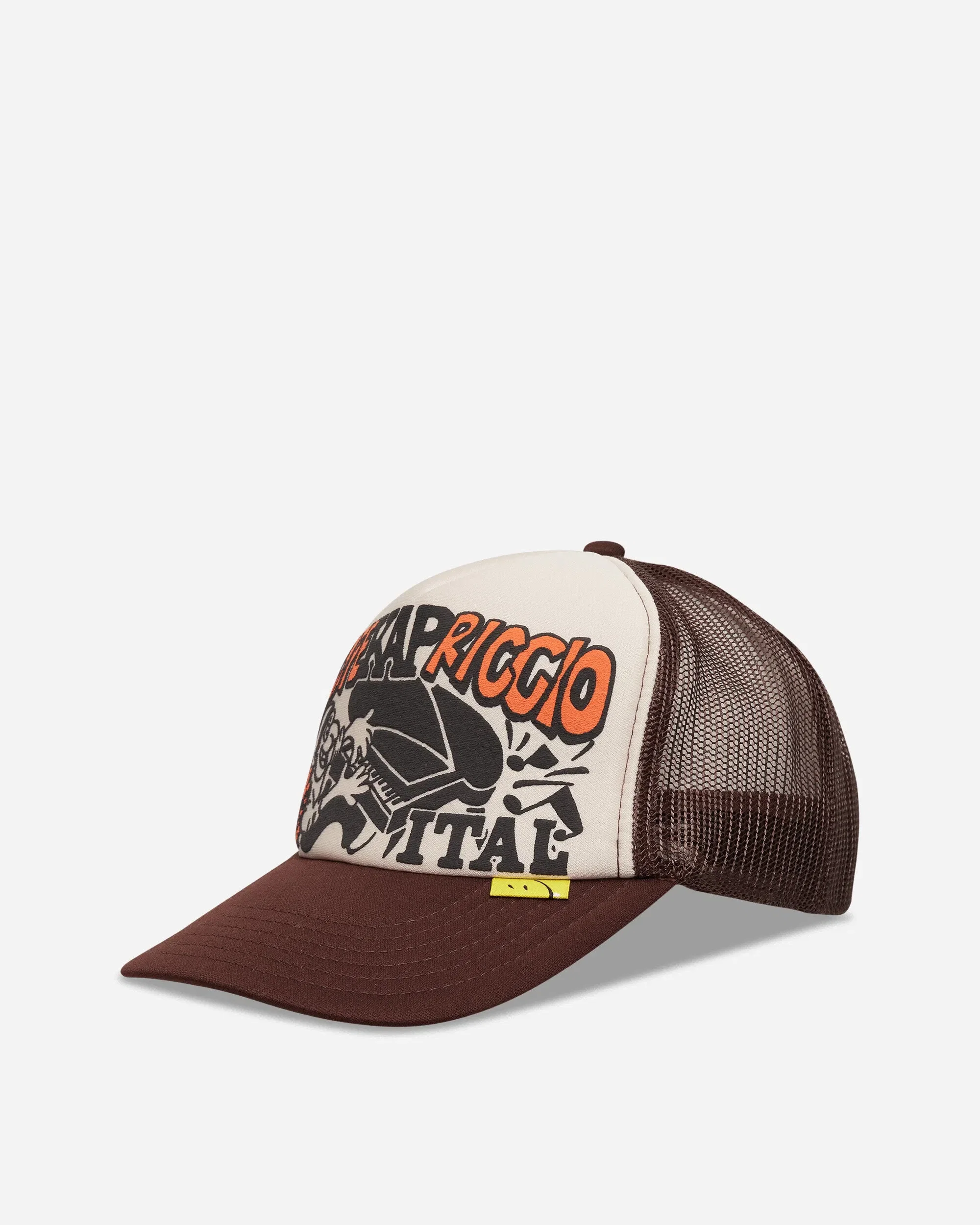 KAPITAL Life Kapriccio Track Cap Ecru / Brown