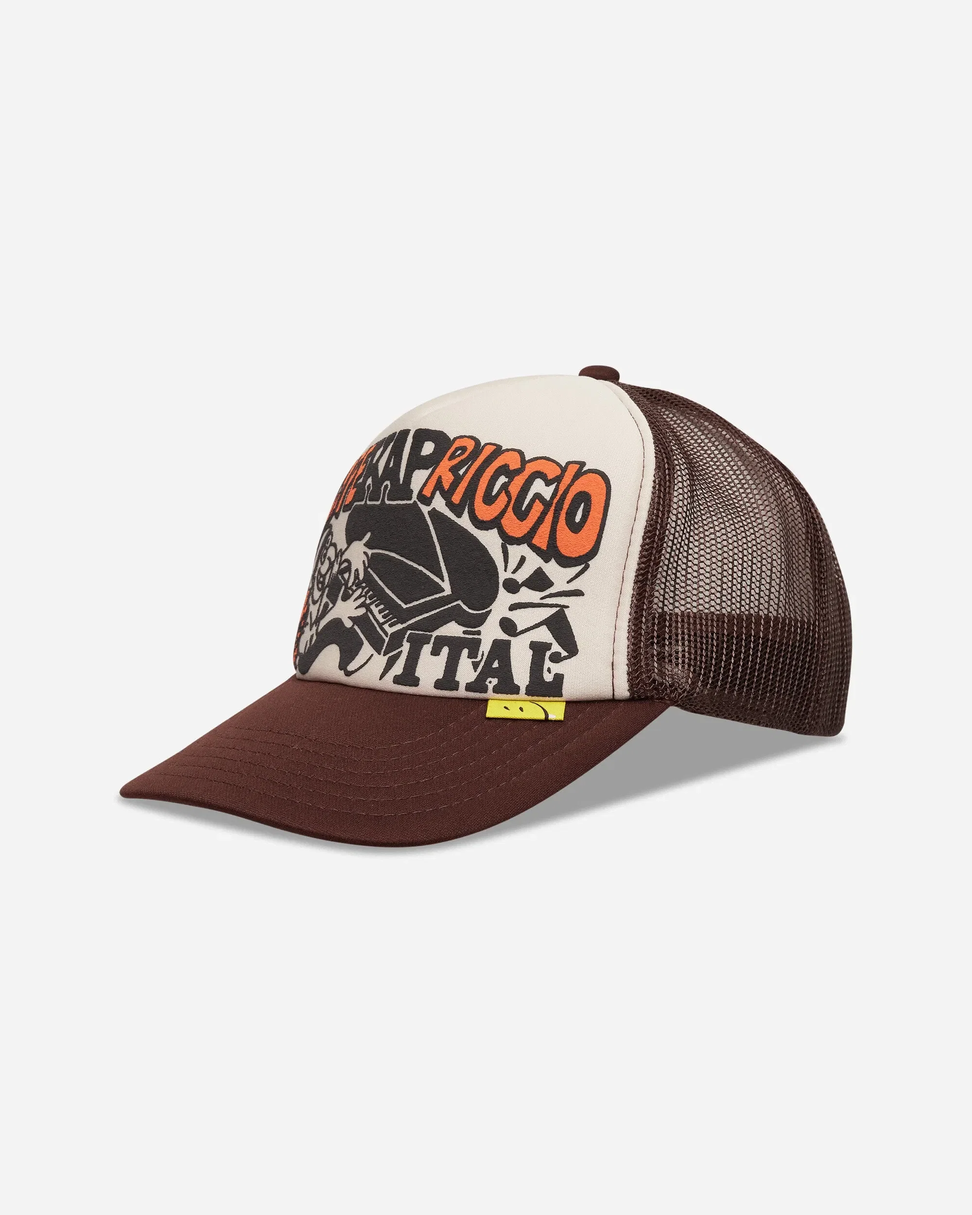 KAPITAL Life Kapriccio Track Cap Ecru / Brown