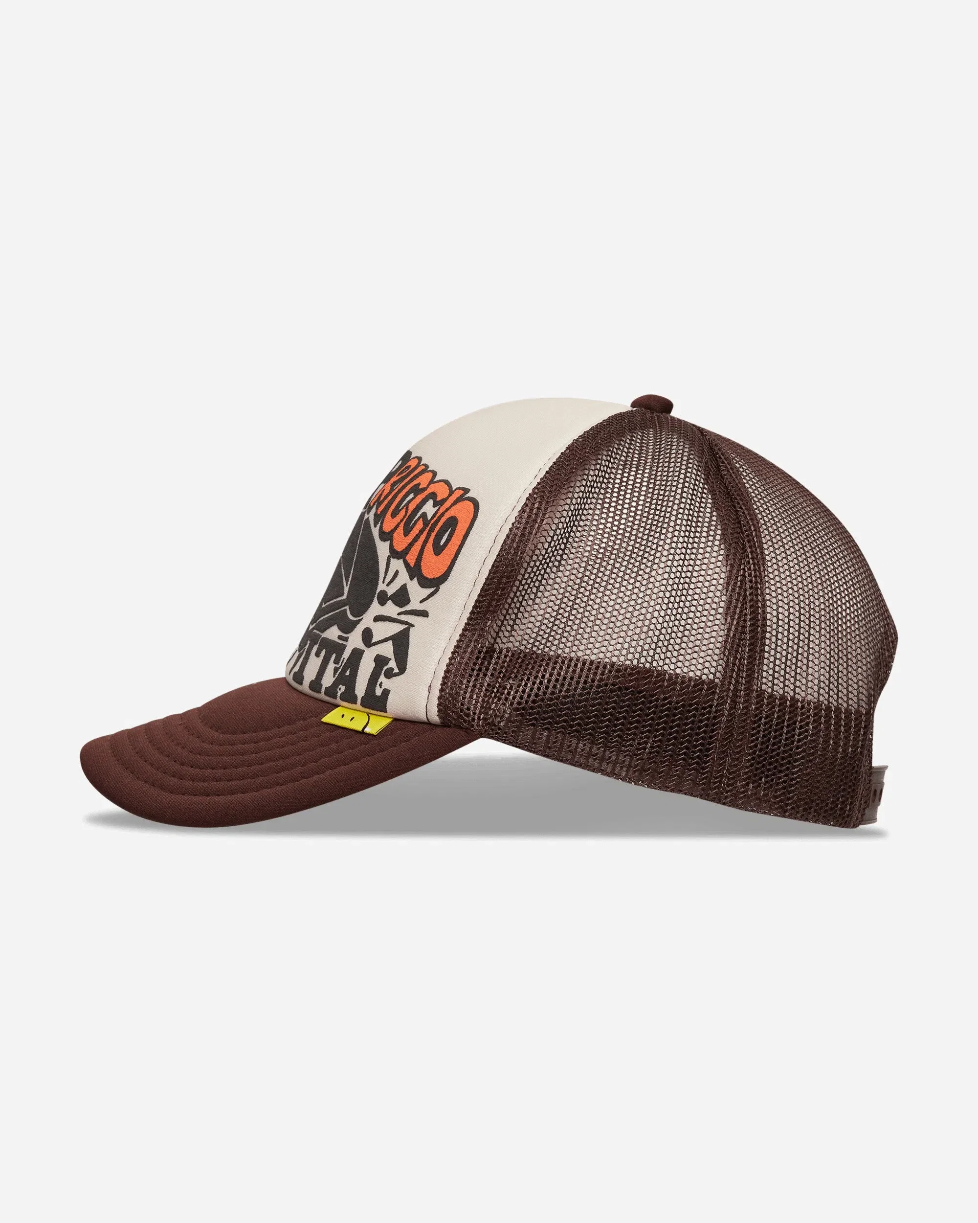 KAPITAL Life Kapriccio Track Cap Ecru / Brown