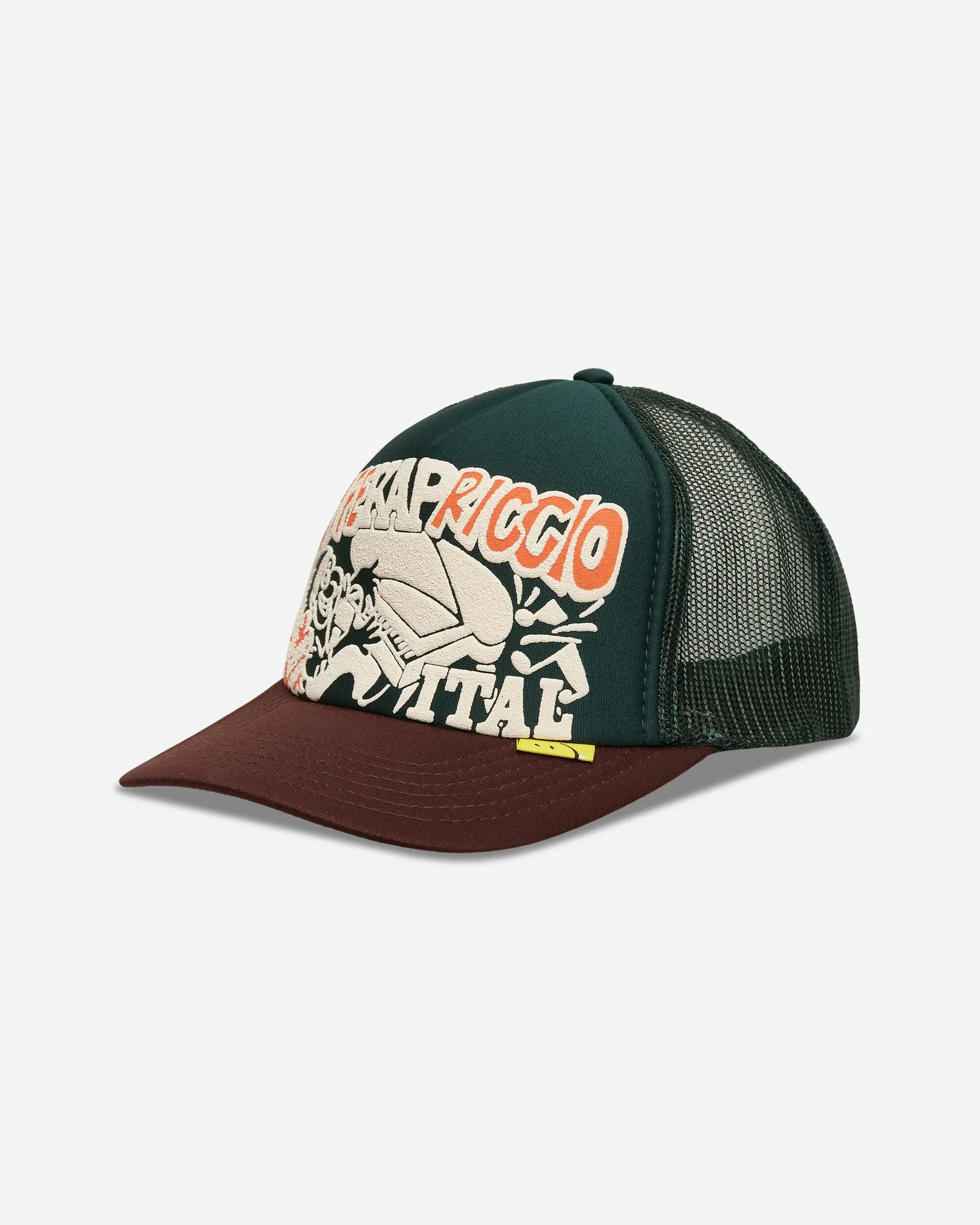 KAPITAL Life Kapriccio Track Cap Green / Brown