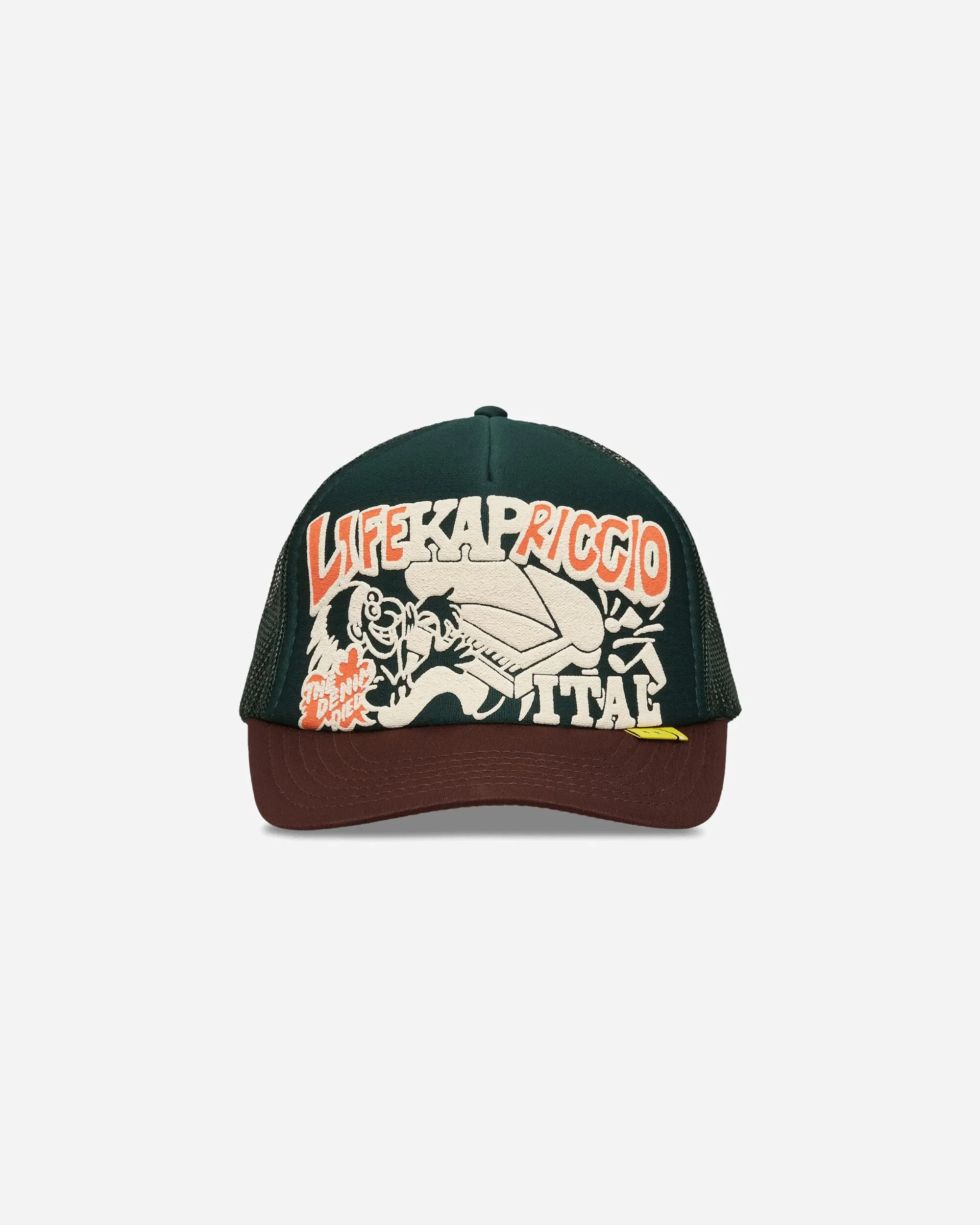 KAPITAL Life Kapriccio Track Cap Green / Brown