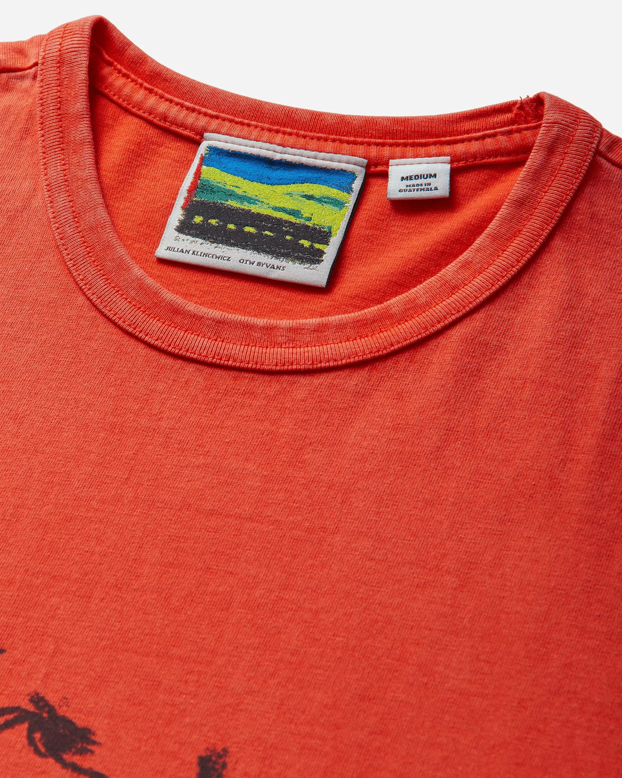 Vans Men's Julian Klincewicz Washed T-Shirt Mandarin Red