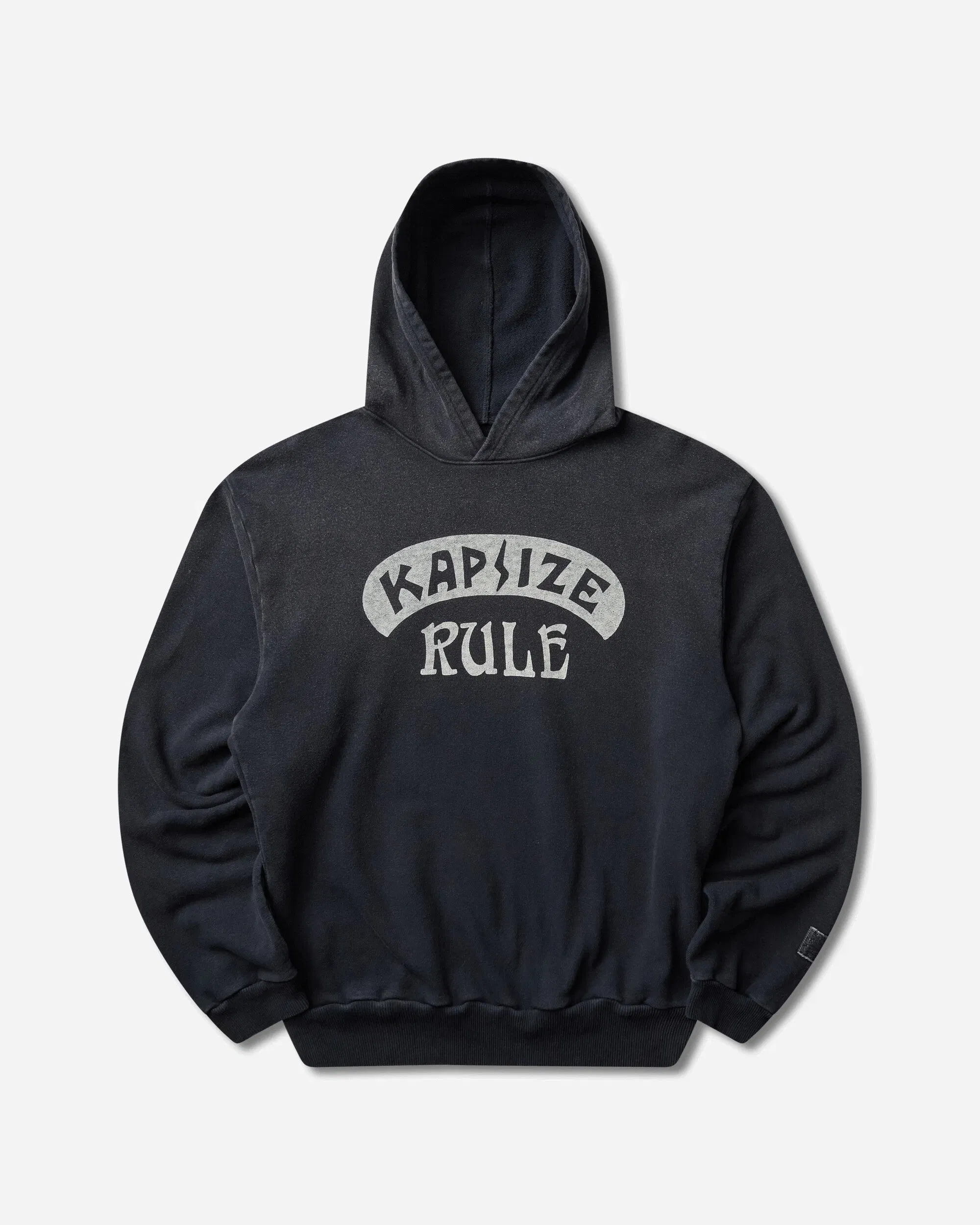 KAPITAL Men's SWT Knit Hoodie (Kapsize Rule) Black