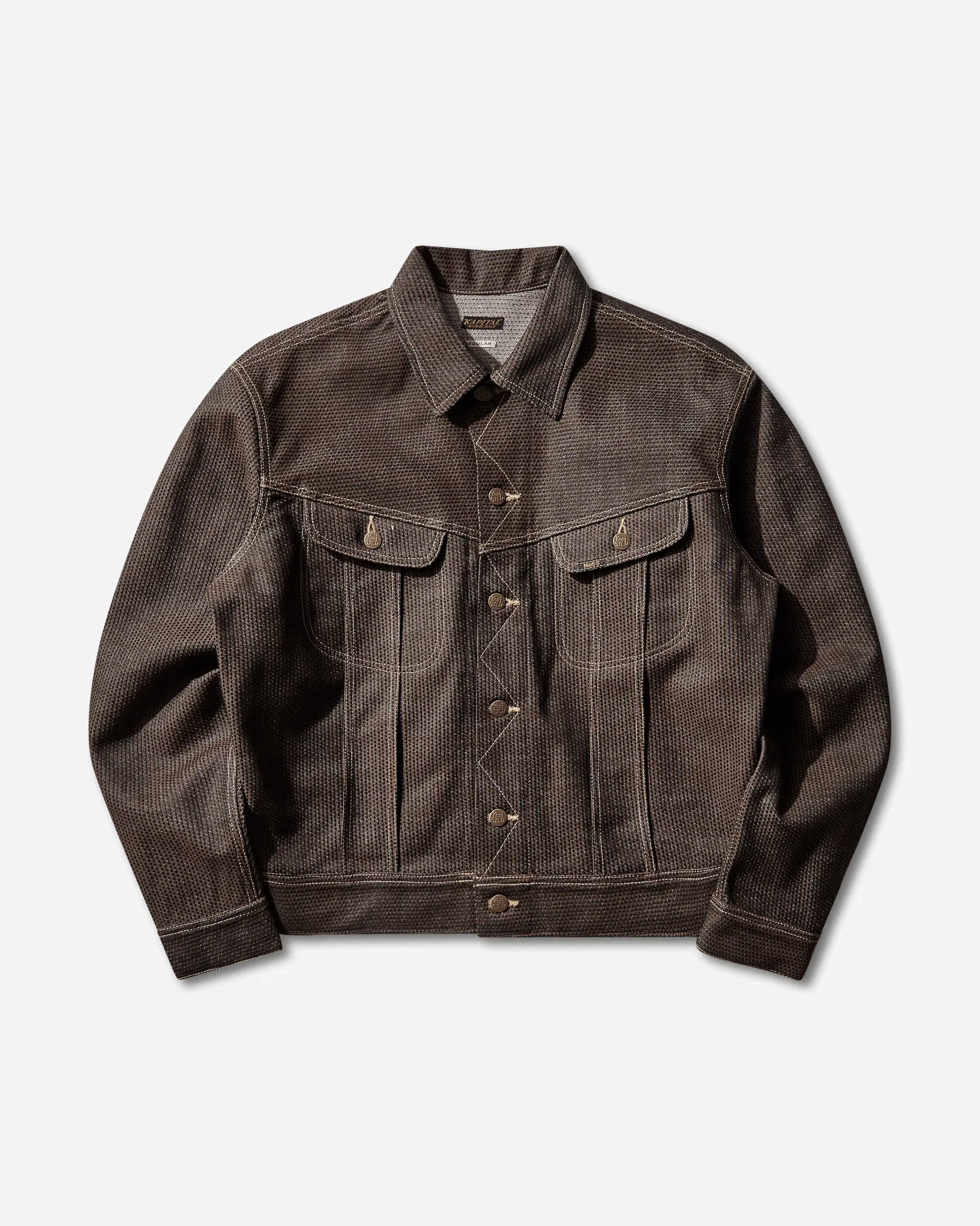 KAPITAL Men's Century Denim Westerner Regular Jacket (Kakishibu Dye) Persimmon / Indigo