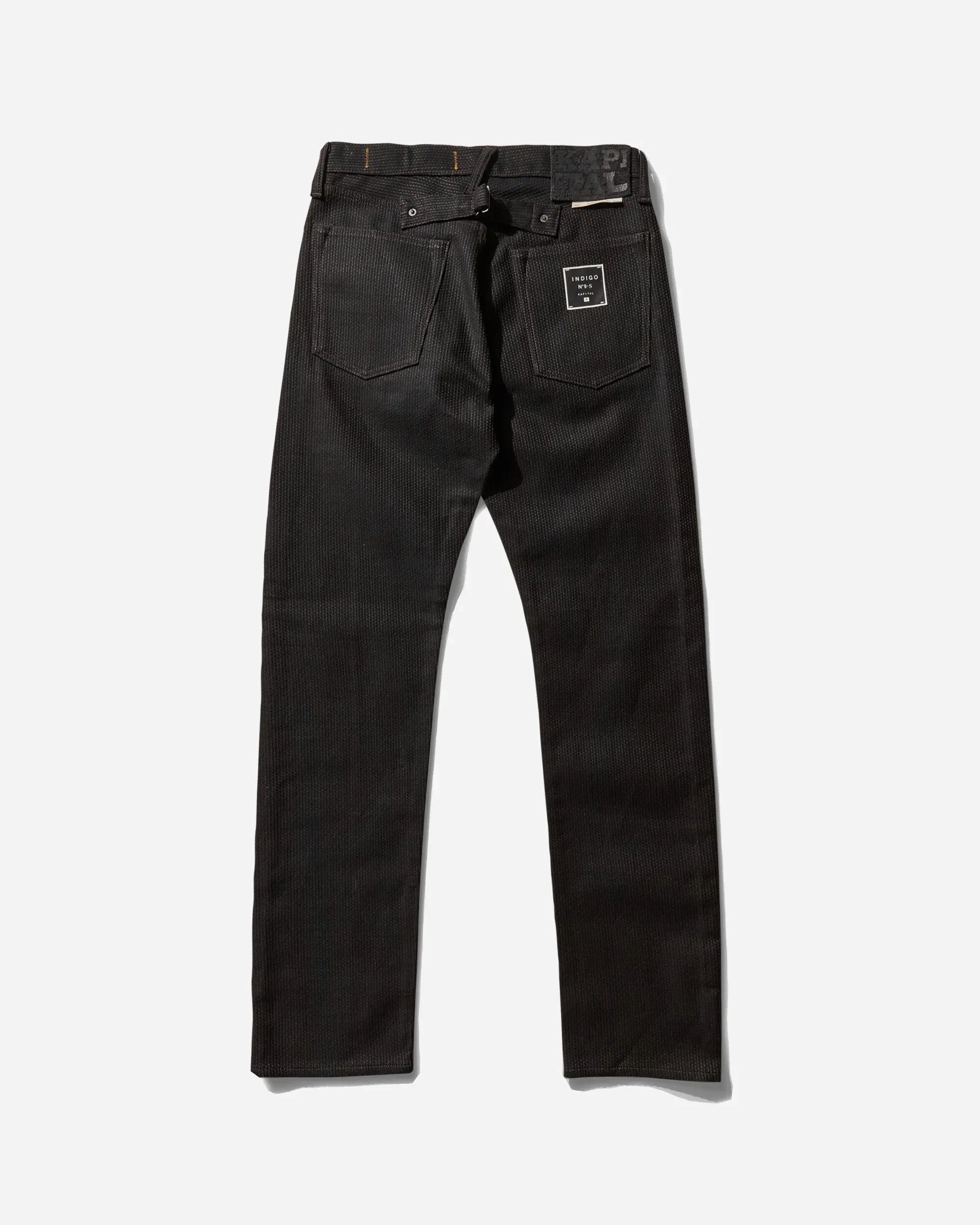KAPITAL Men's Century Denim No.9 Monkey Cisco Pants Mud Dye
