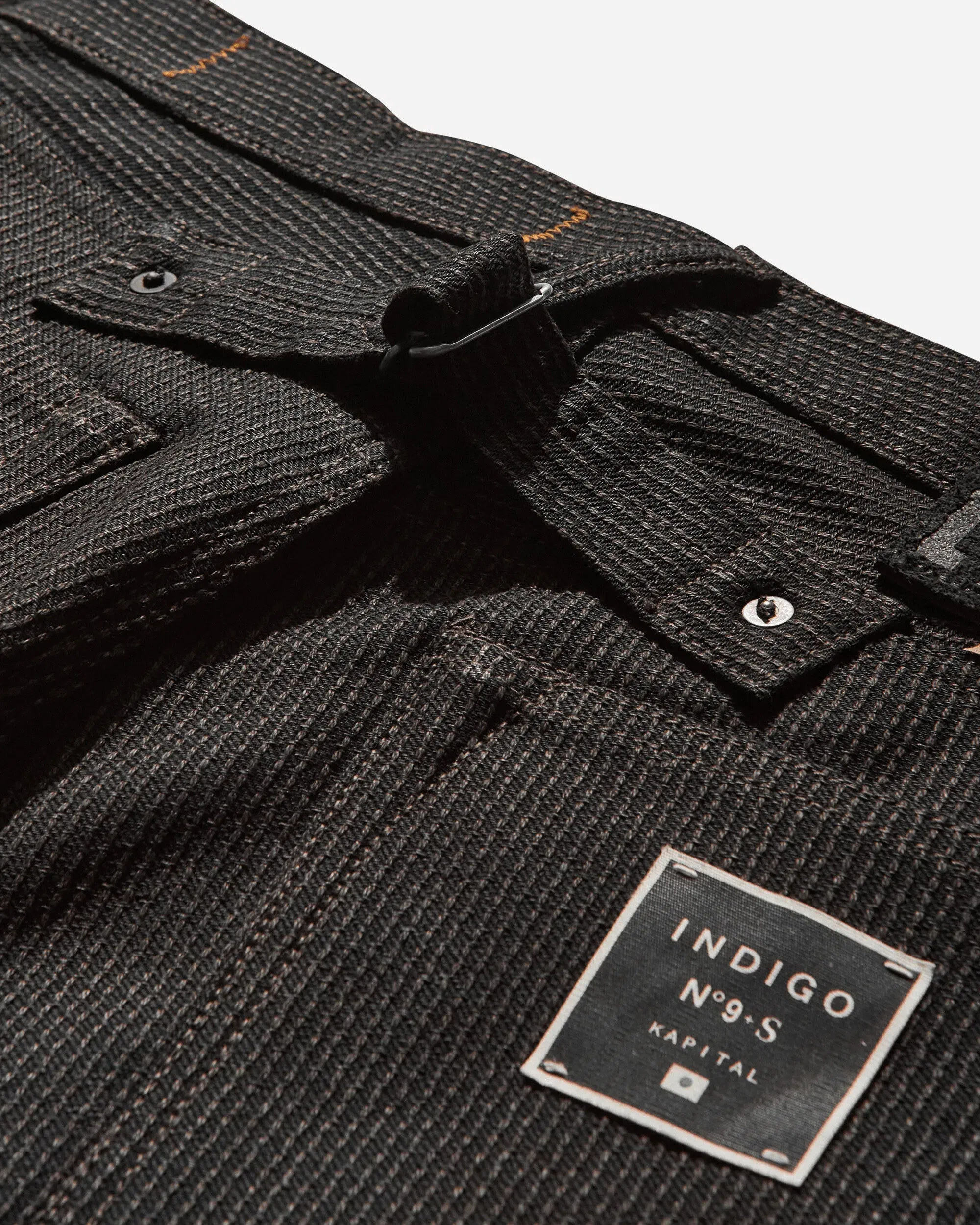 KAPITAL Men's Century Denim No.9 Monkey Cisco Pants Mud Dye