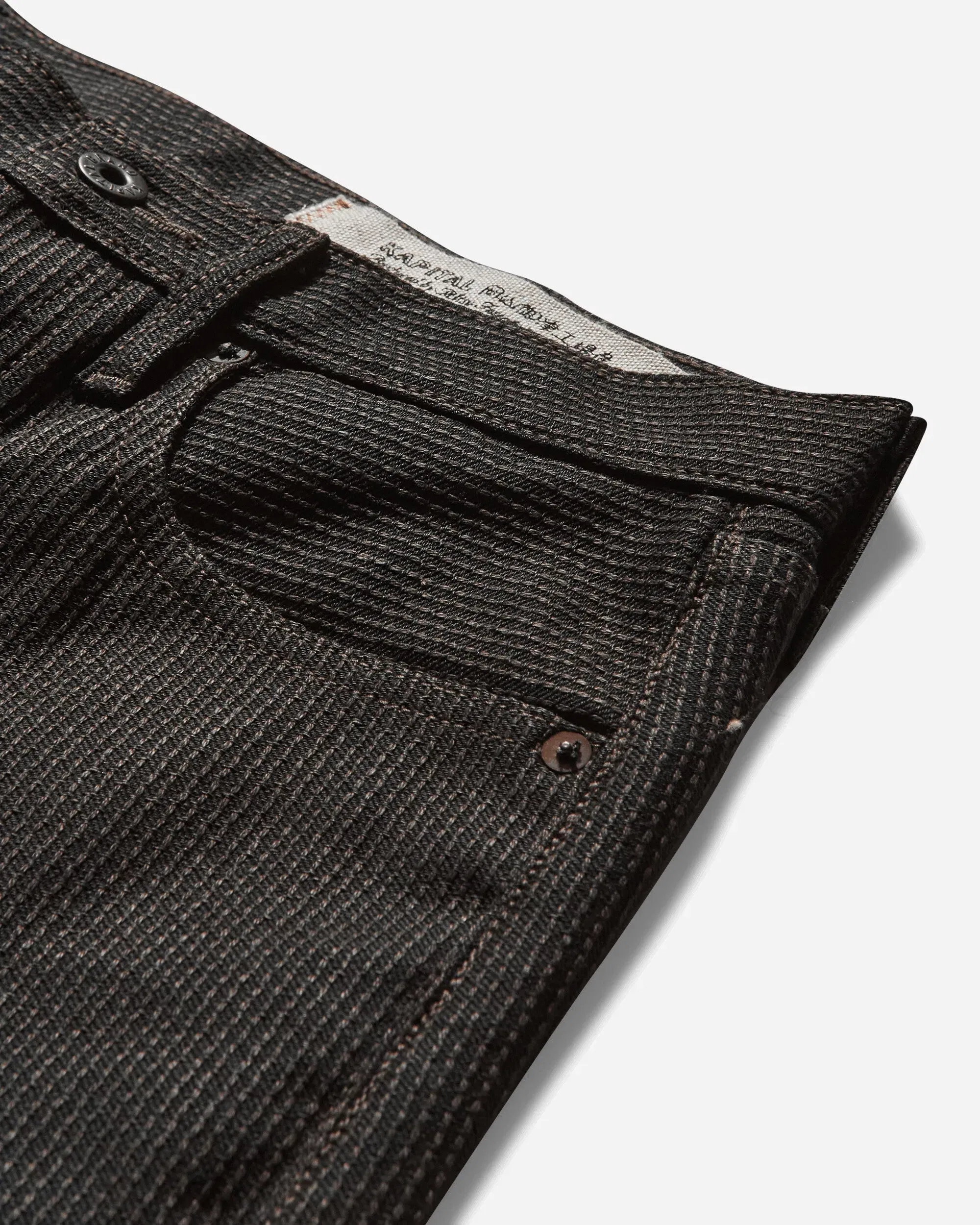 KAPITAL Men's Century Denim No.9 Monkey Cisco Pants Mud Dye
