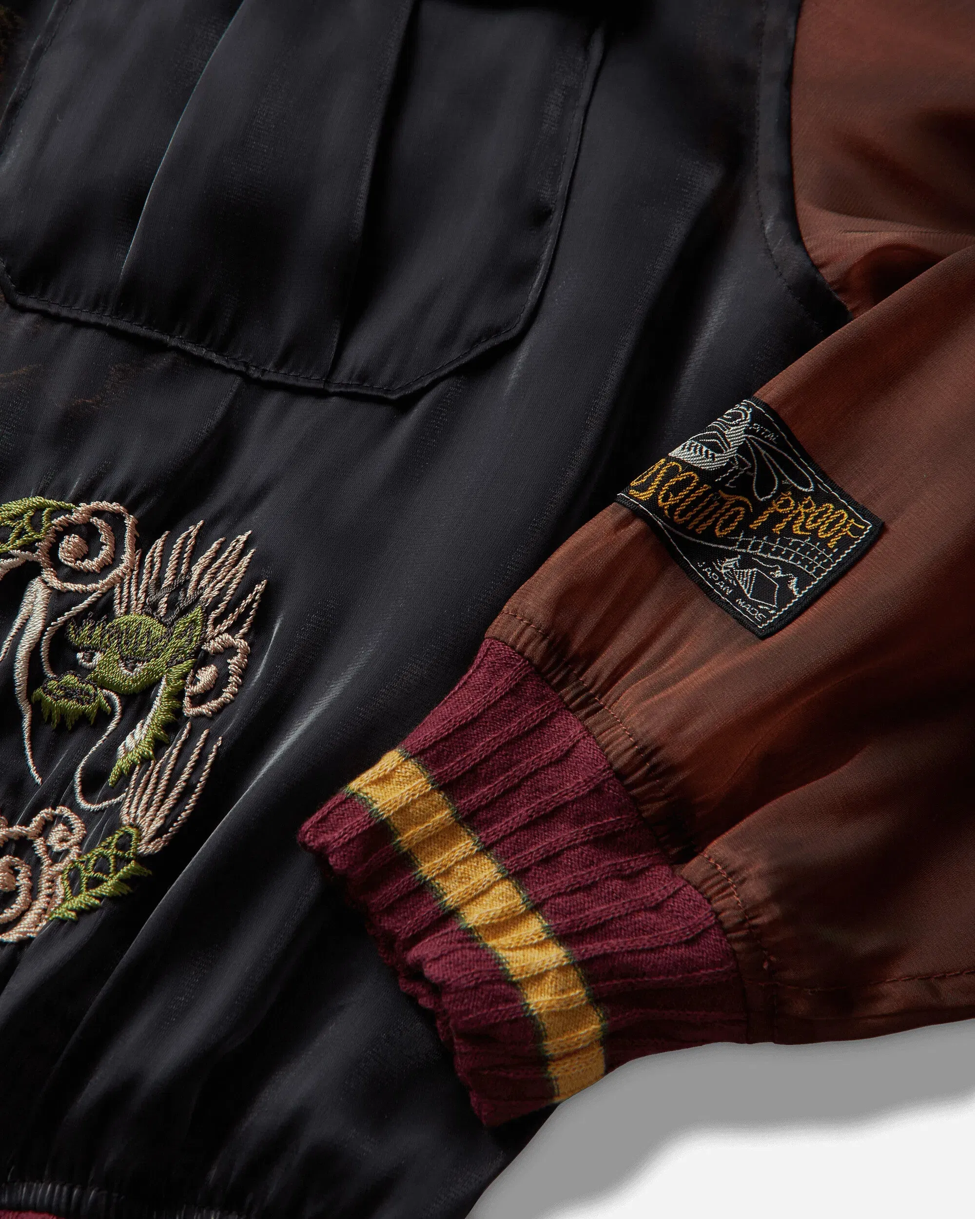KAPITAL Men's Sheer Pearl Mosquito Guard 2Tones Vietnam Jacket Black / Brown