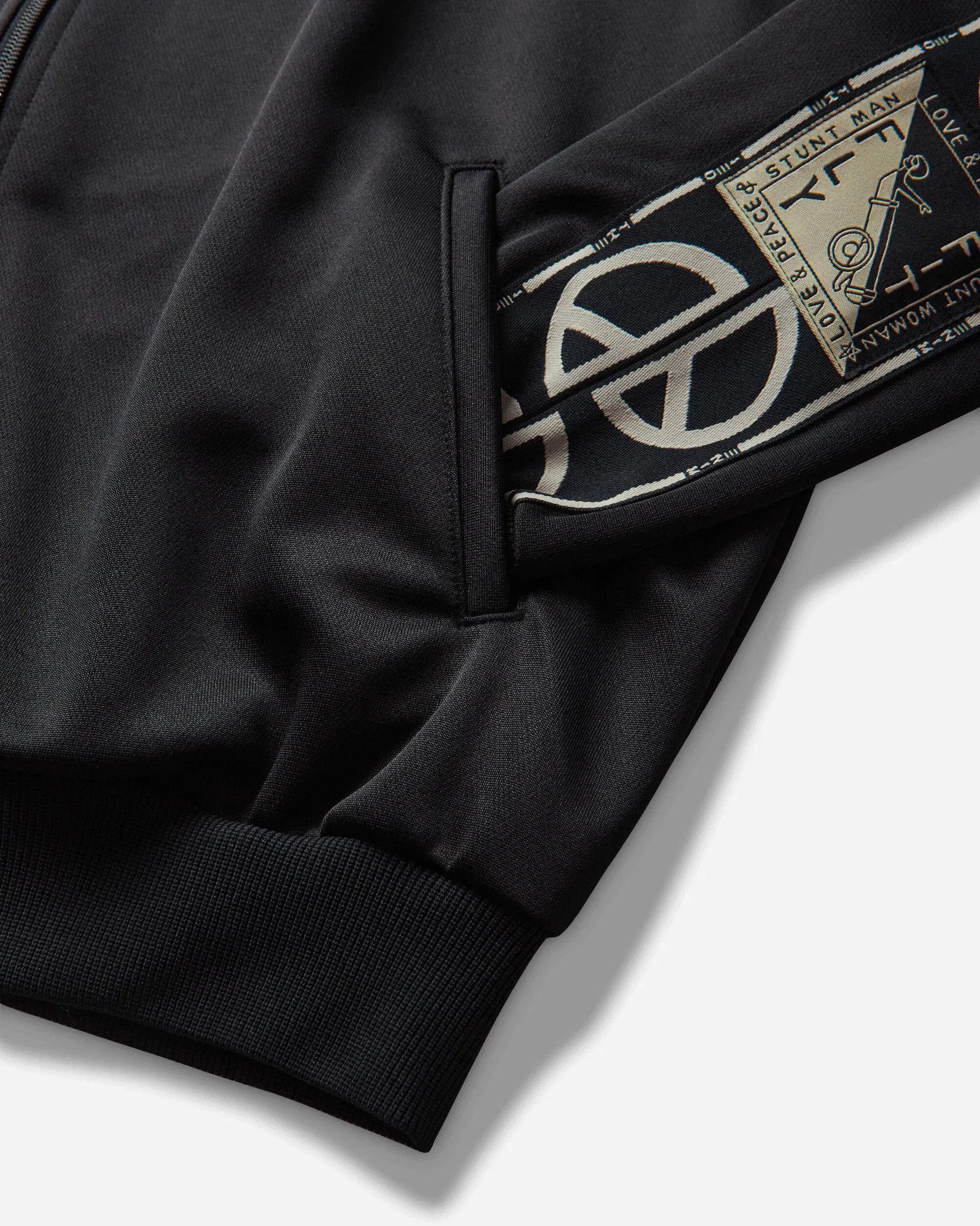 KAPITAL Men's Smooth Jersey TH.D.D. Track Jacket Black