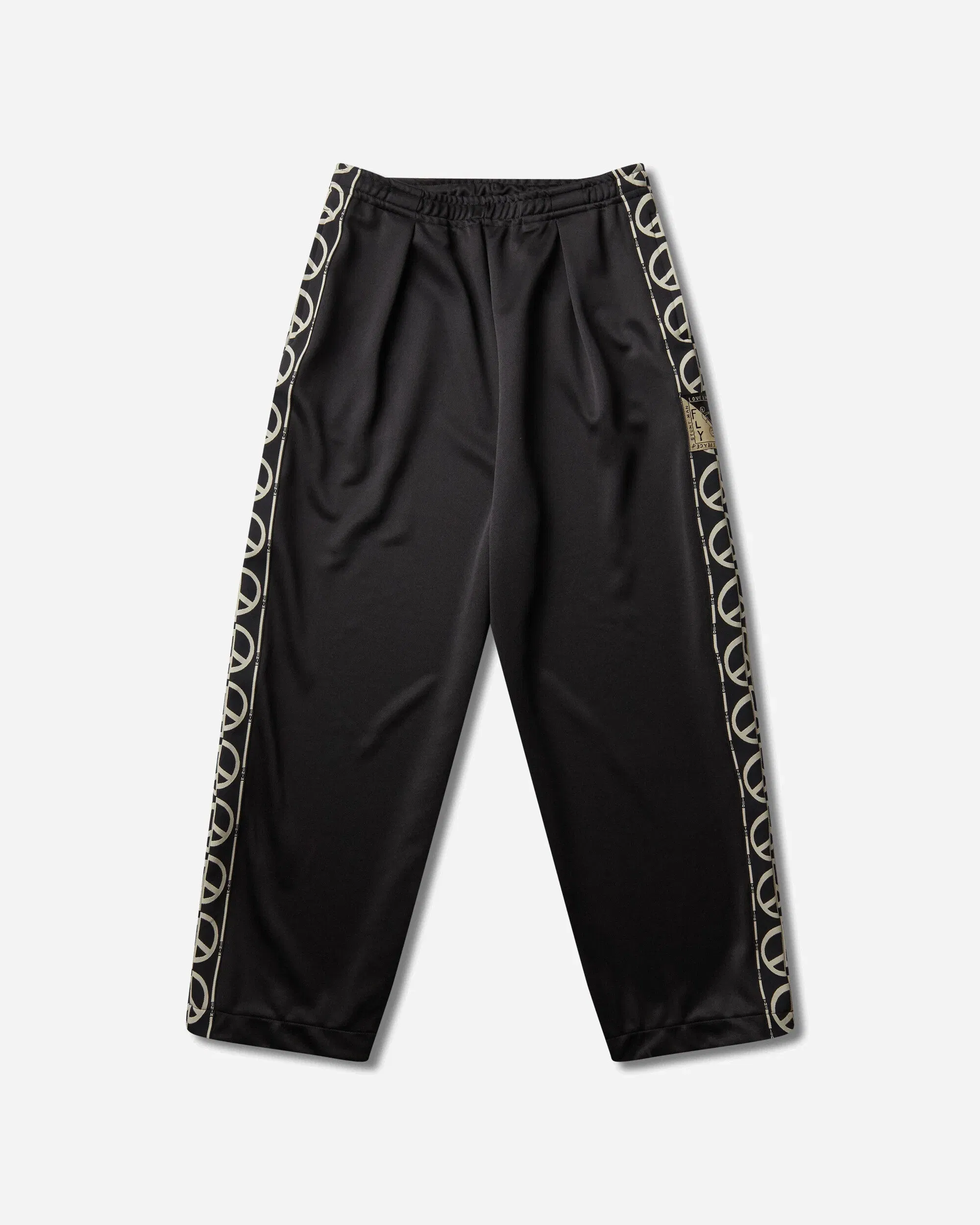 KAPITAL Men's Smooth Jersey TH.D.D. Baggy Track Pants Black