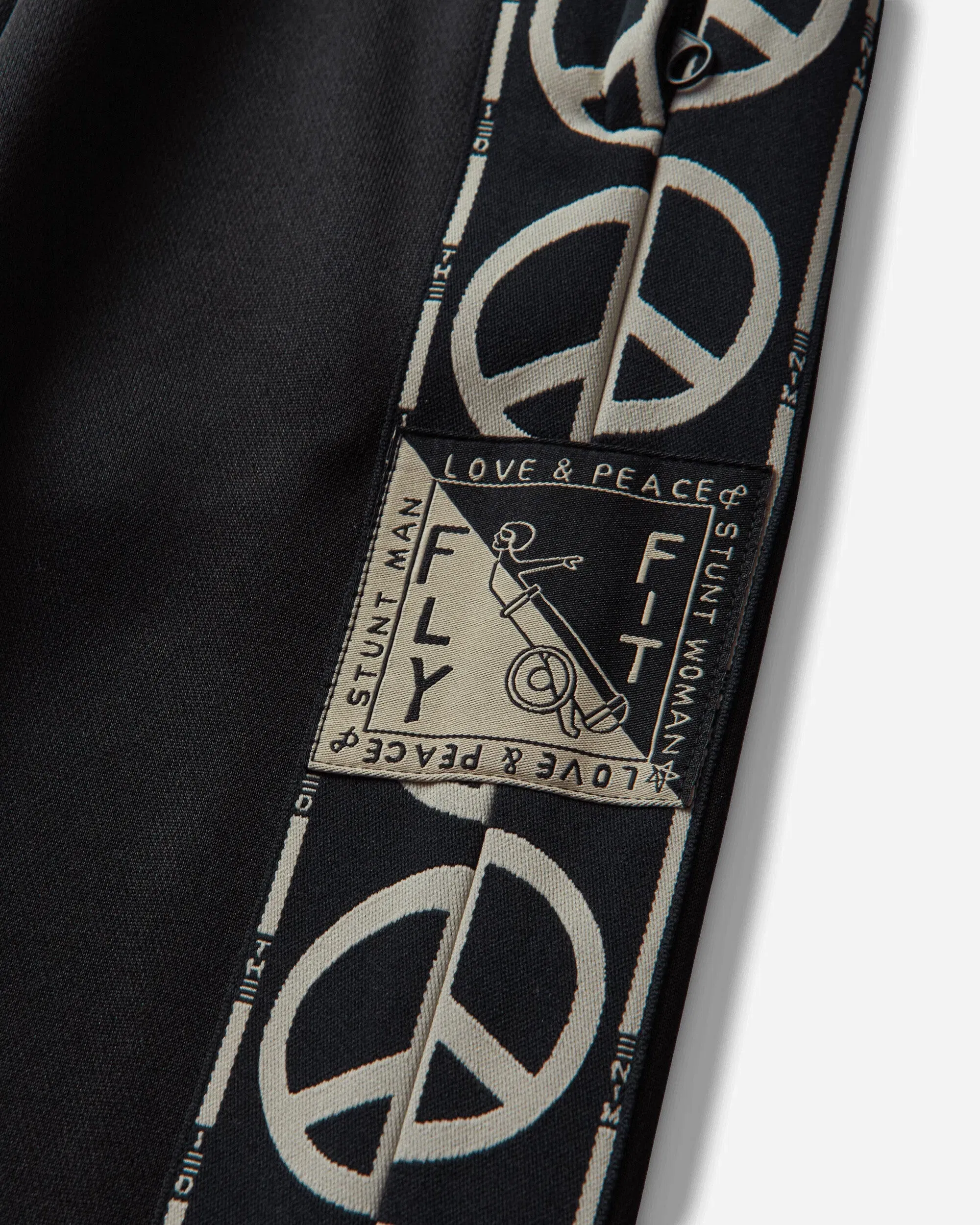 KAPITAL Men's Smooth Jersey TH.D.D. Baggy Track Pants Black