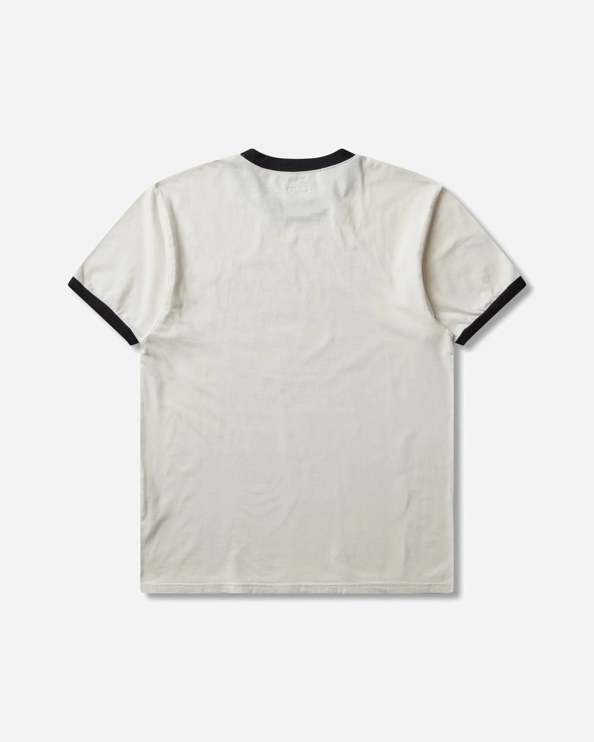 KAPITAL Men's 20/-Jersey Ringer T-Shirt (Boro Elegy) Ecru