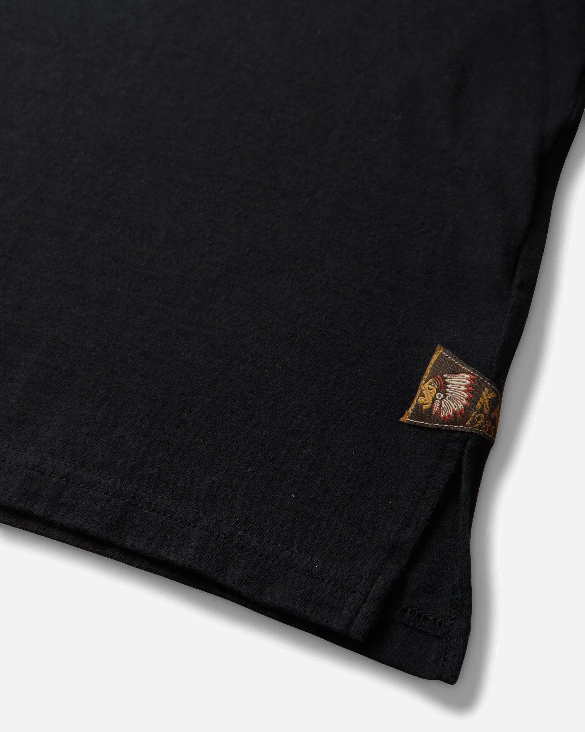 KAPITAL Men's 20/-Jersey Pennant T-Shirt (3Flags) Black