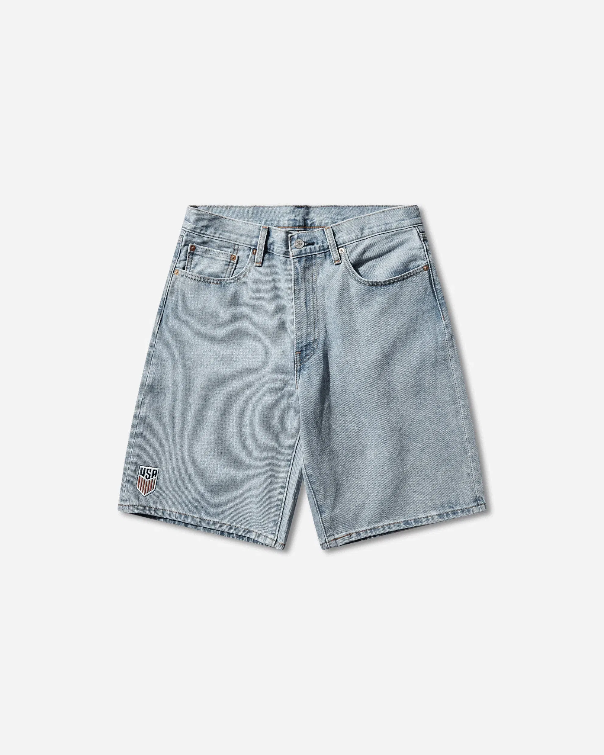 Levi's Men's U.S. Soccer 478 Baggy Shorts Light Wash
