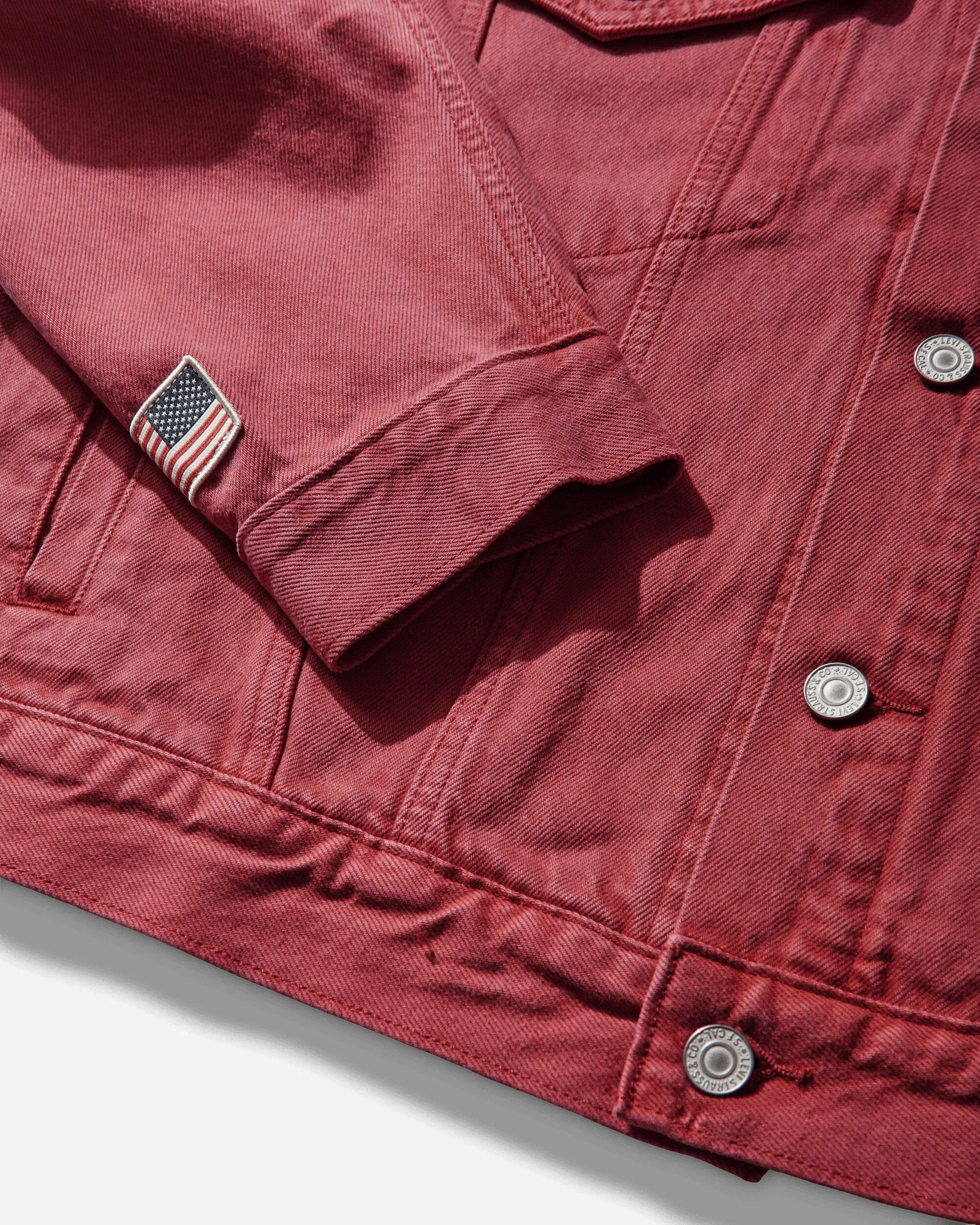 Levi's Men's U.S. Soccer Type III Trucker Jacket Red