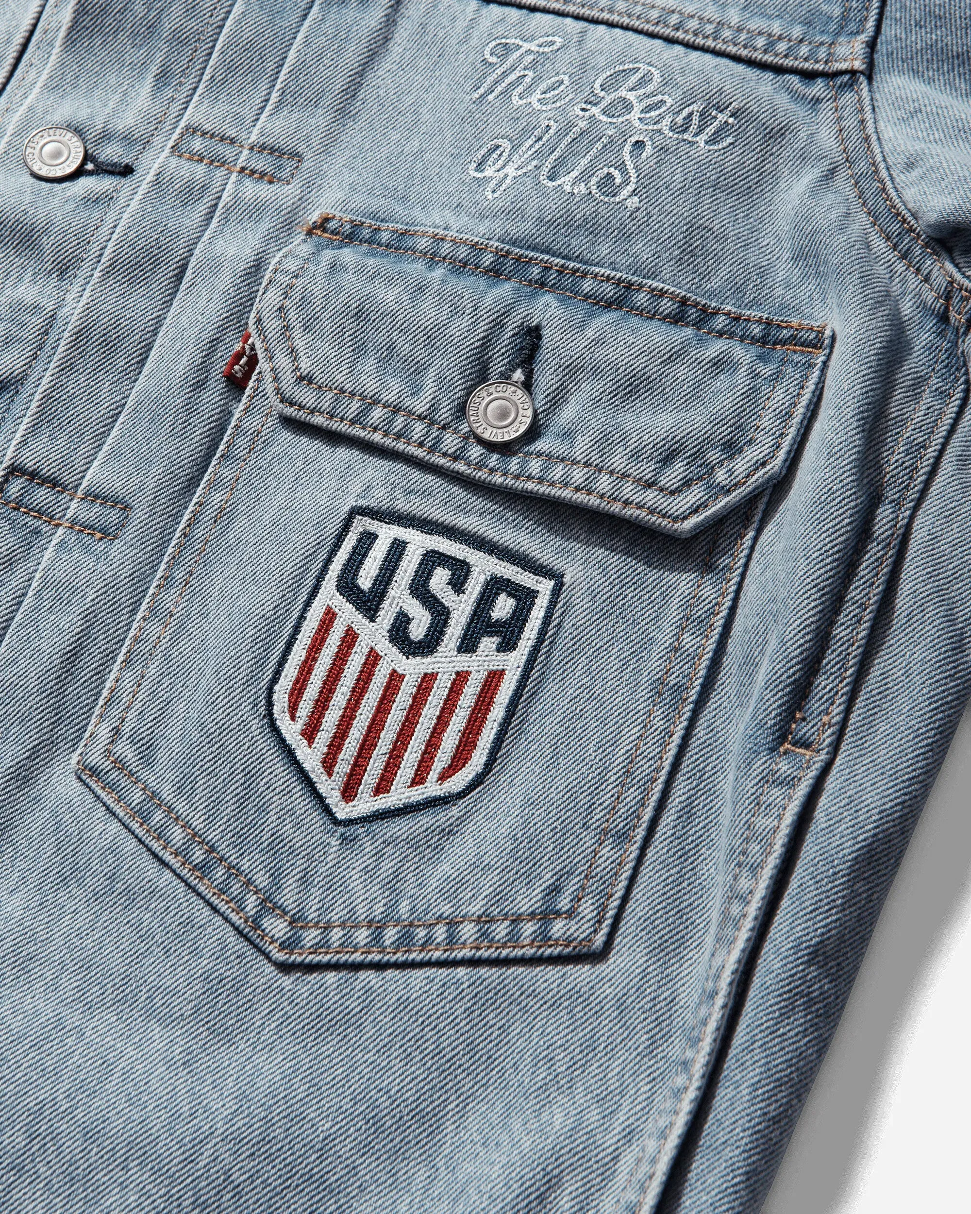 Levi's Men's U.S. Soccer Type II Trucker Jacket Blue