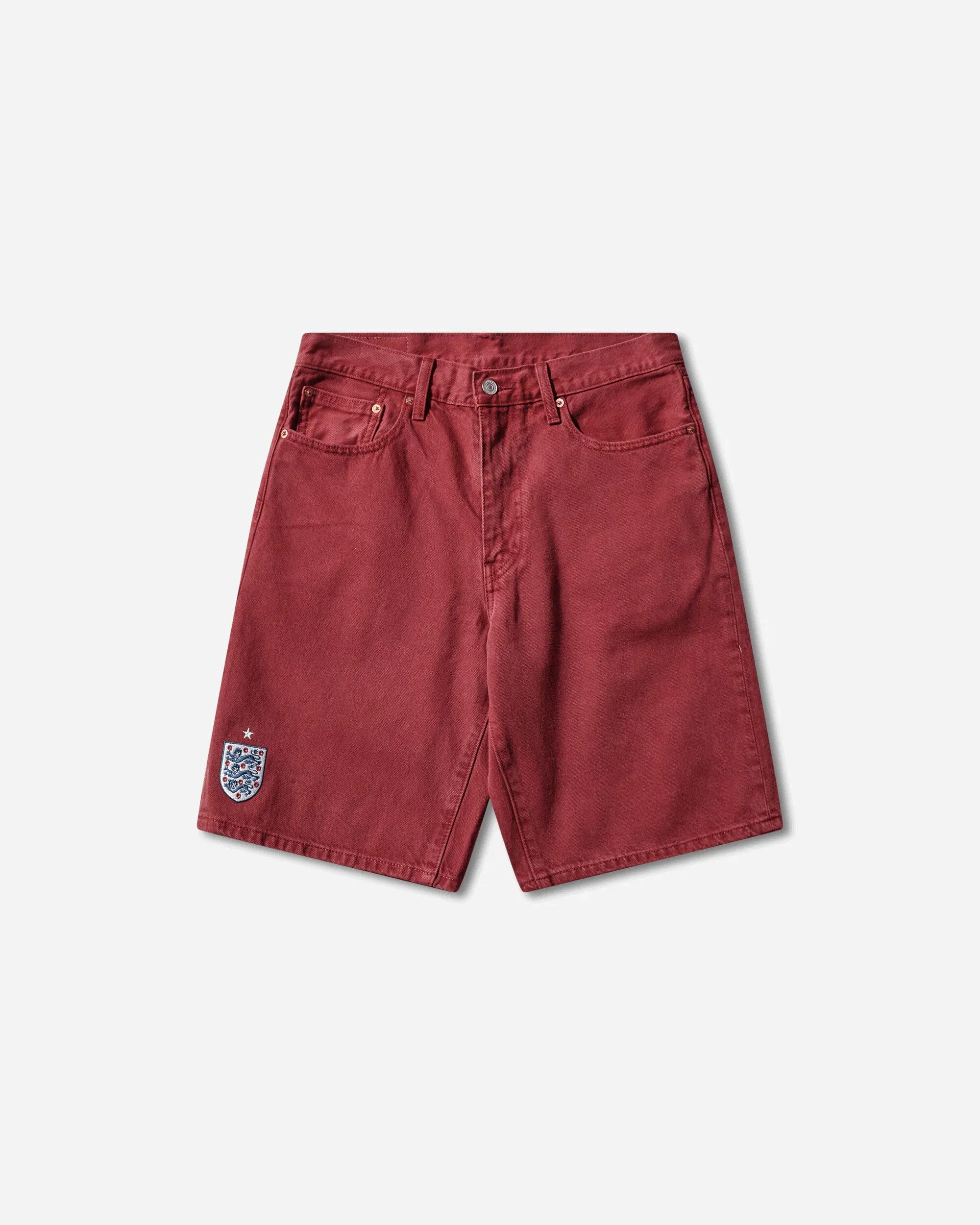 Levi's Men's England Football 478 Baggy Shorts Red