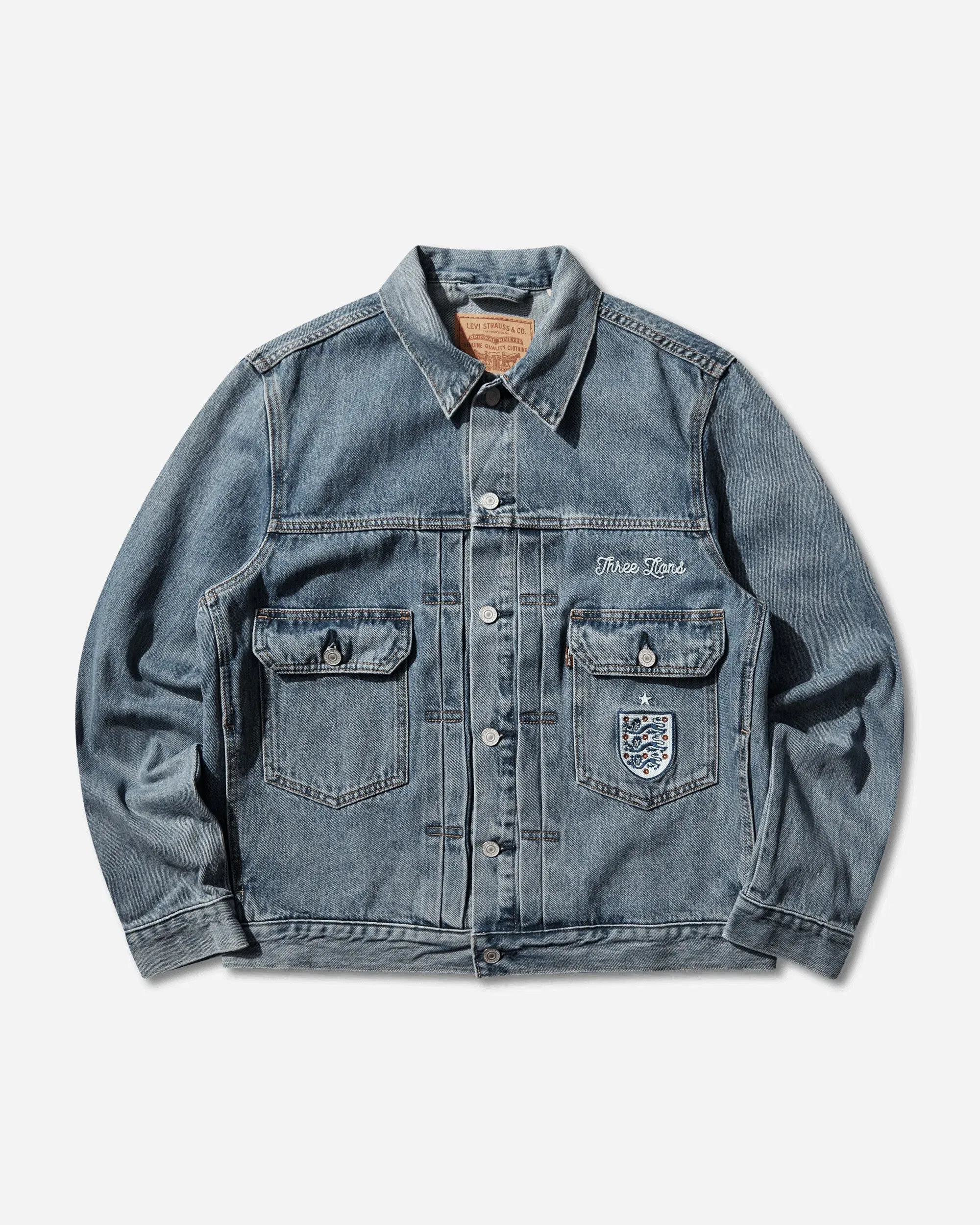 Levi's Men's England Football Type II Trucker Jacket Blue