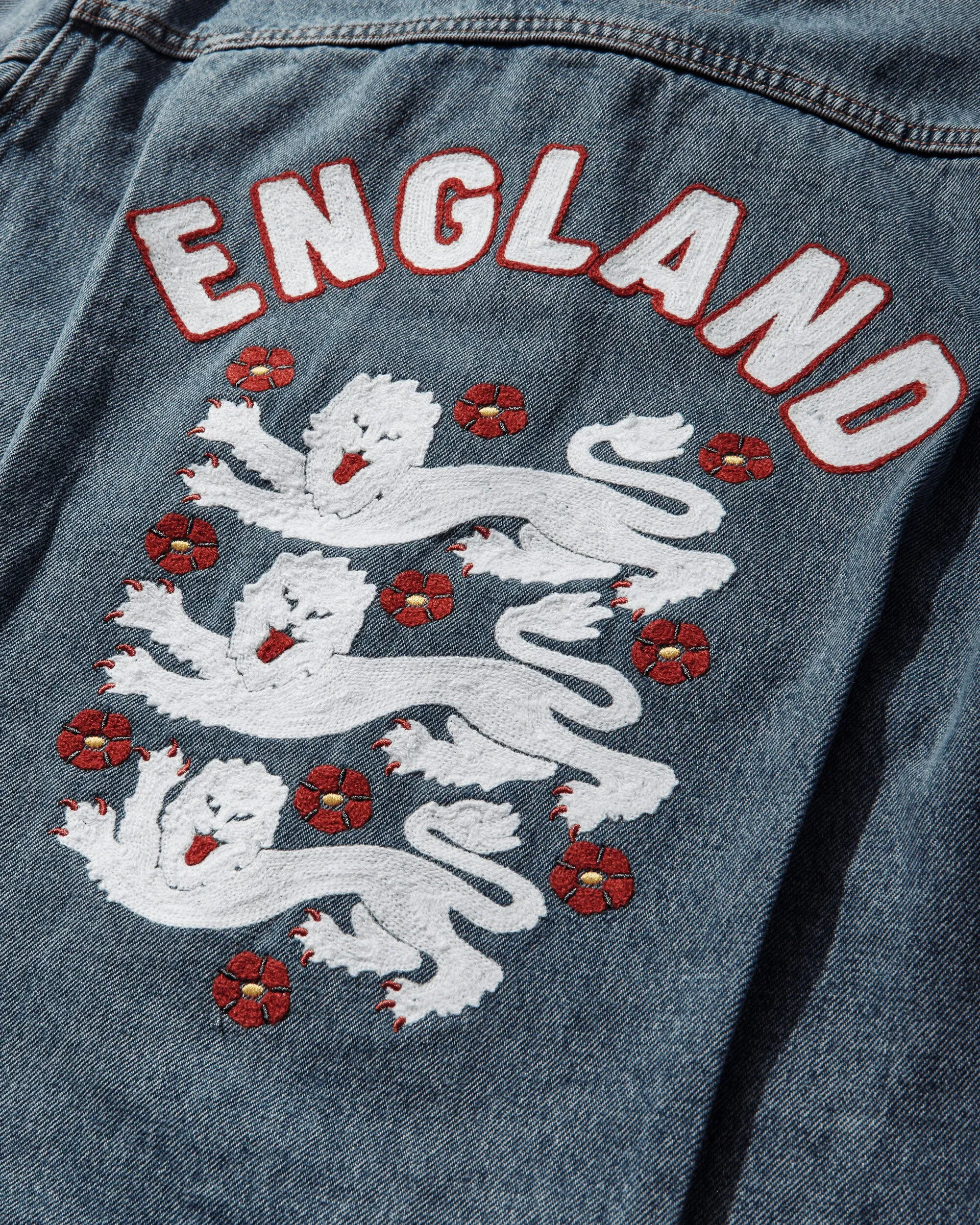 Levi's Men's England Football Type II Trucker Jacket Blue
