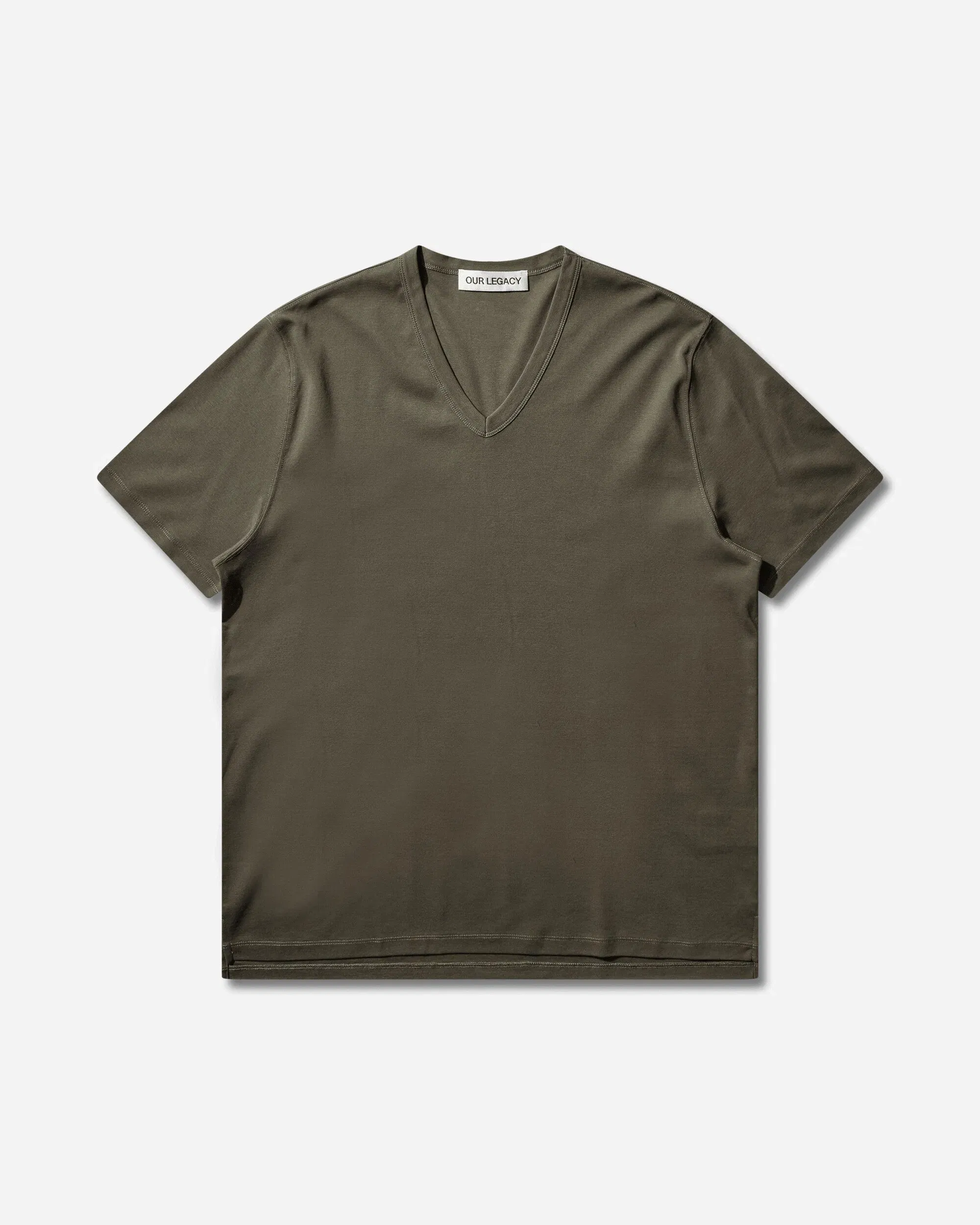 OUR LEGACY Men's Gorge V-Neck T-Shirt Faded Pine
