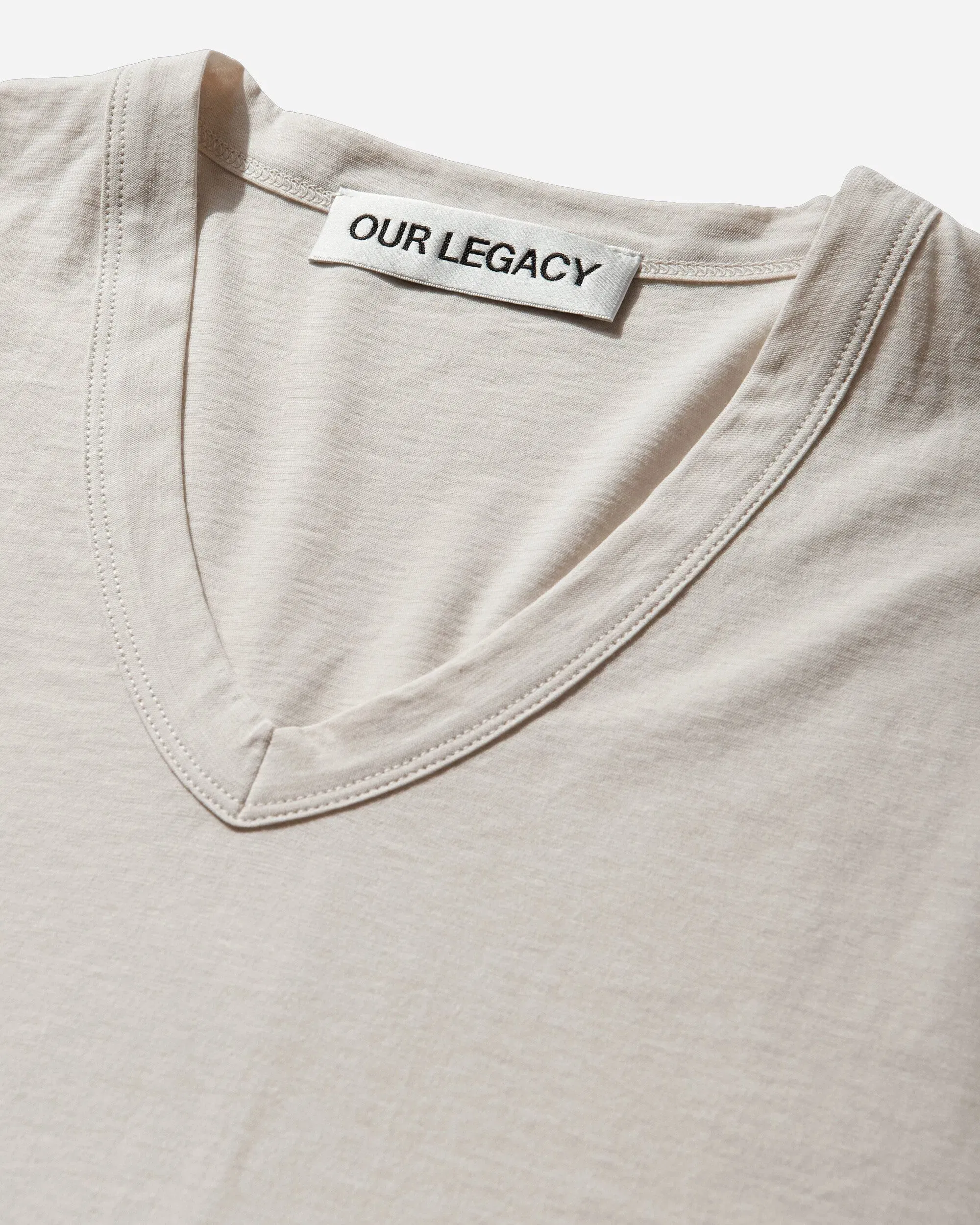 OUR LEGACY Men's Gorge V-Neck T-Shirt Cream