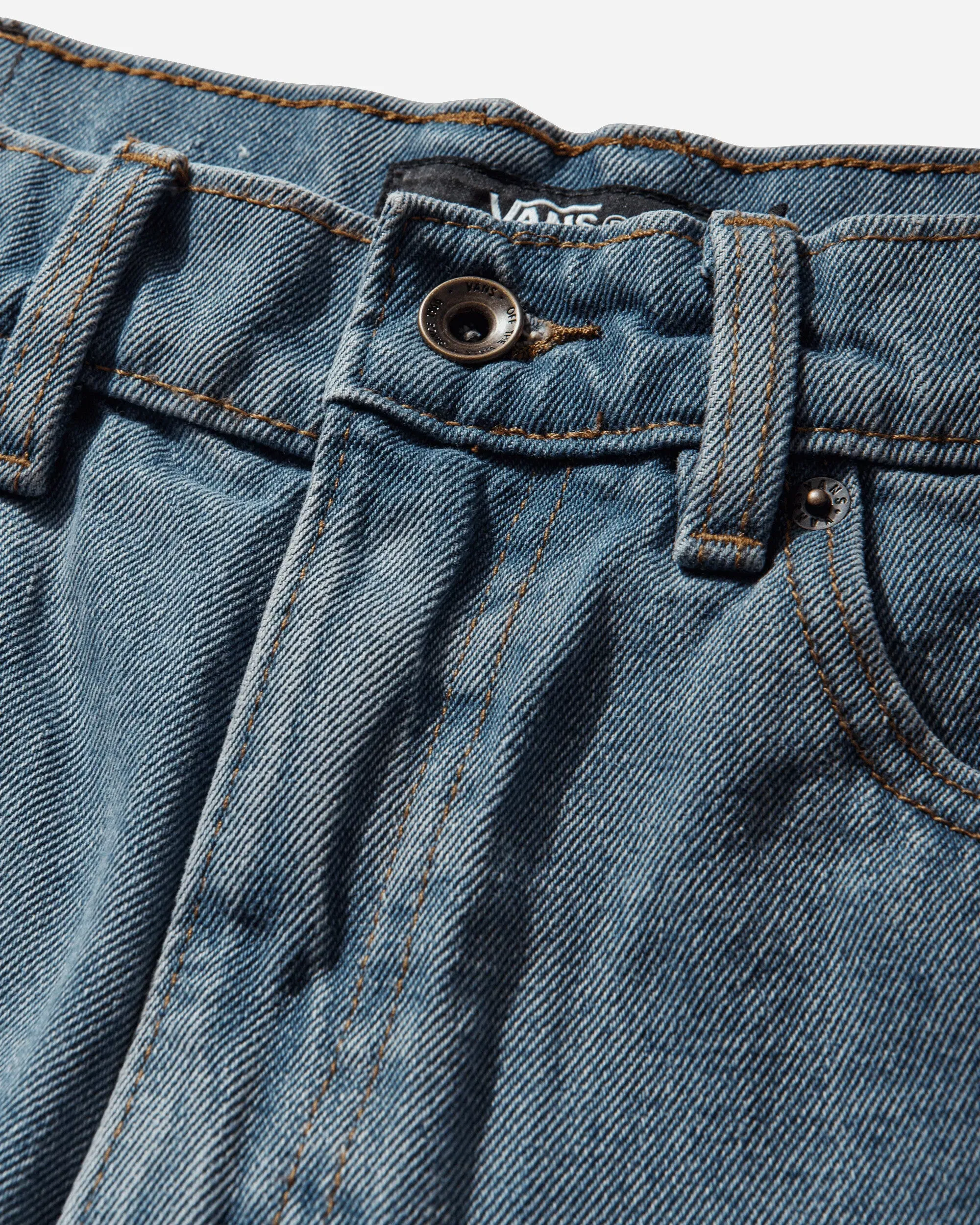 Vans Men's Check-5 Baggy Denim Shorts Stonewash Blue