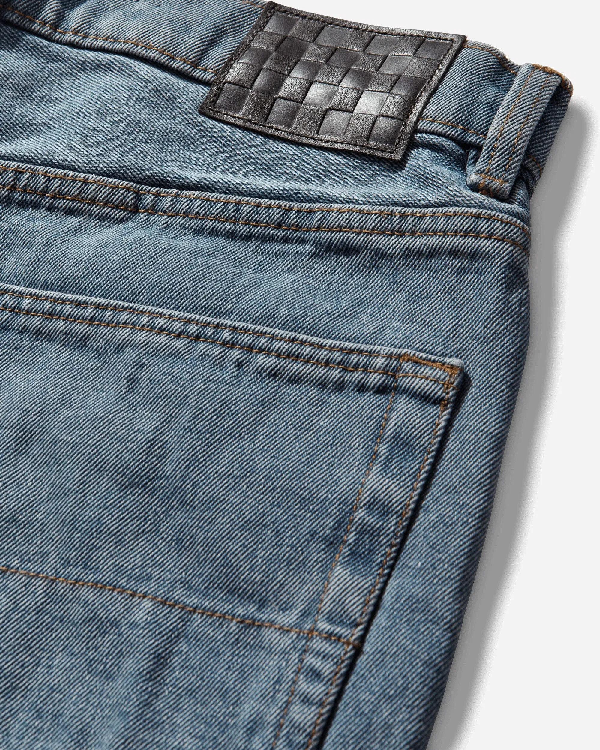 Vans Men's Check-5 Baggy Denim Shorts Stonewash Blue