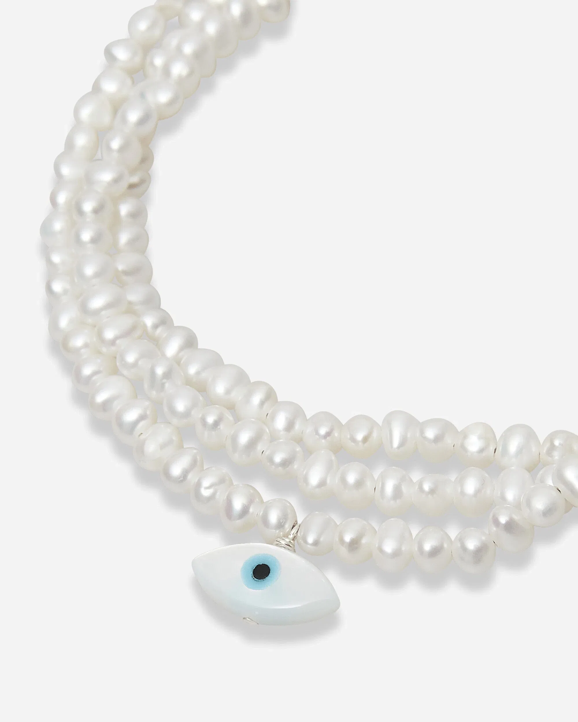 Undercover See Real Flowers Triple Seed Pearl Bracelet Off White