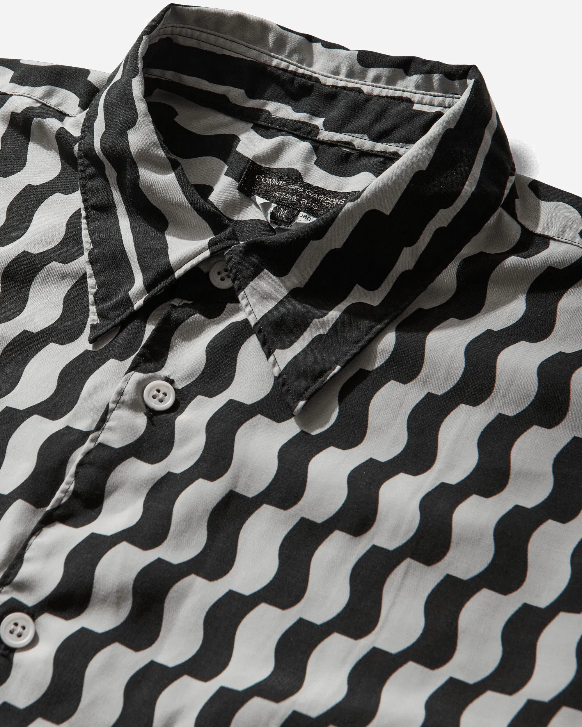 Comme Des Garçons Homme Plus Men's Mixed Pattern Longsleeve Shirt White / Black