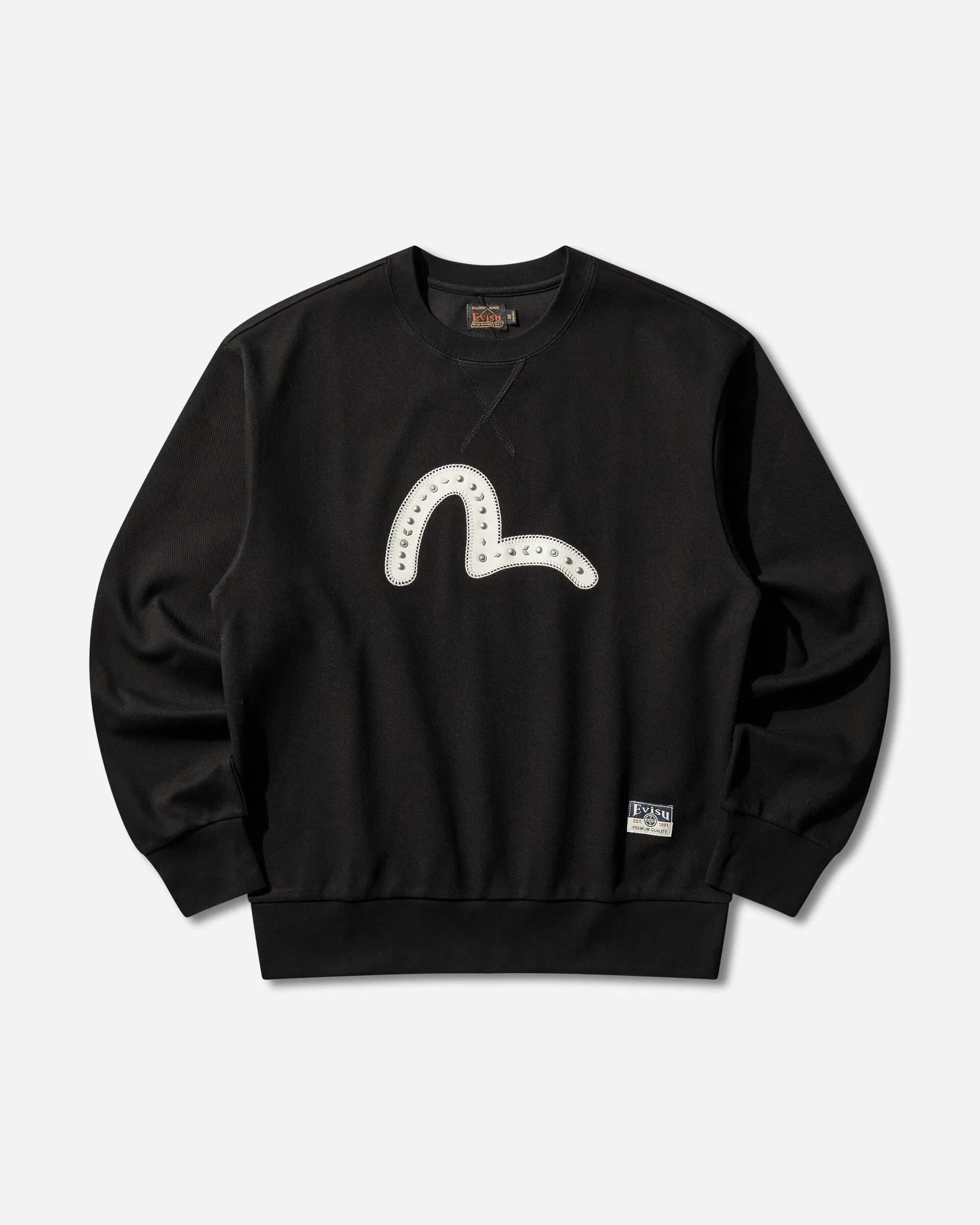 EVISU Men's Seagull Rivet Sweatshirt Black