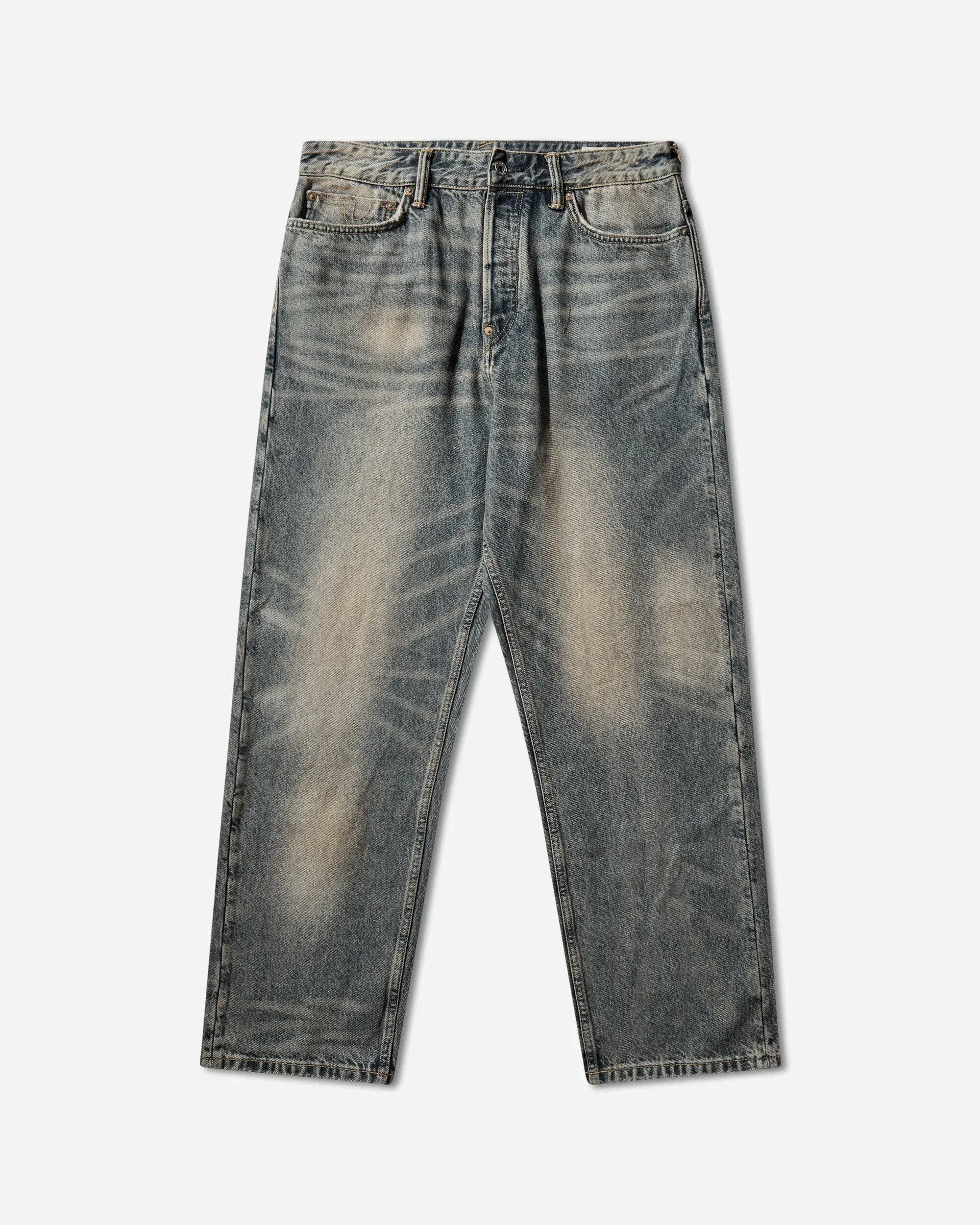 EVISU Men's Multi-Pocket Style Washing Jeans Indigo