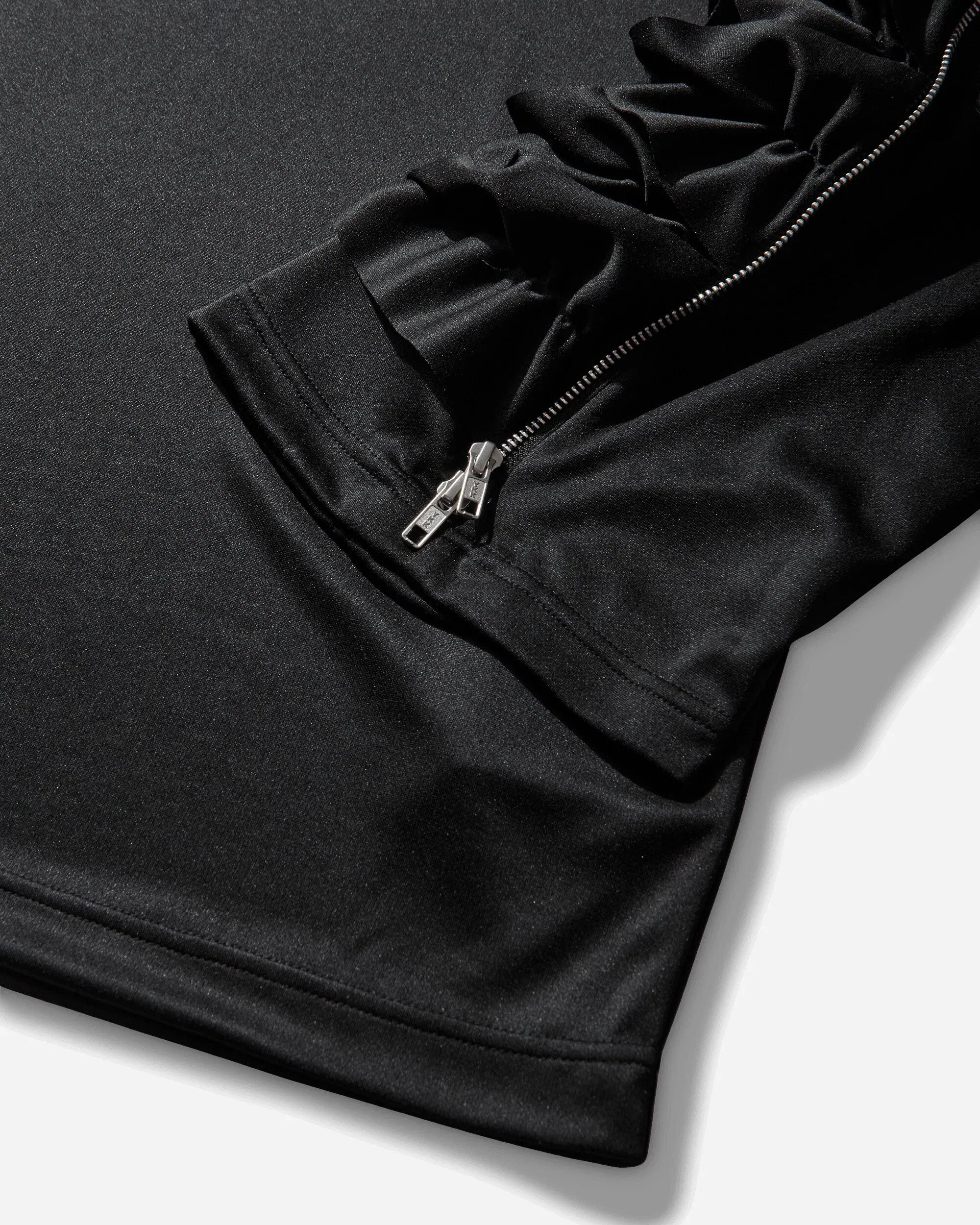 Comme Des Garçons Homme Plus Men's Zipped Ruffle Sleeves T-Shirt Black